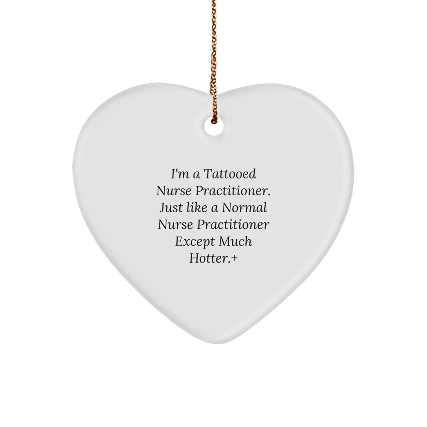 Funny Nurse Practitioner Gifts for Christmas Unique from Friends, Heart Ornament for Nurse Practitioner Men, Women, Coworkers, Family - Image 1