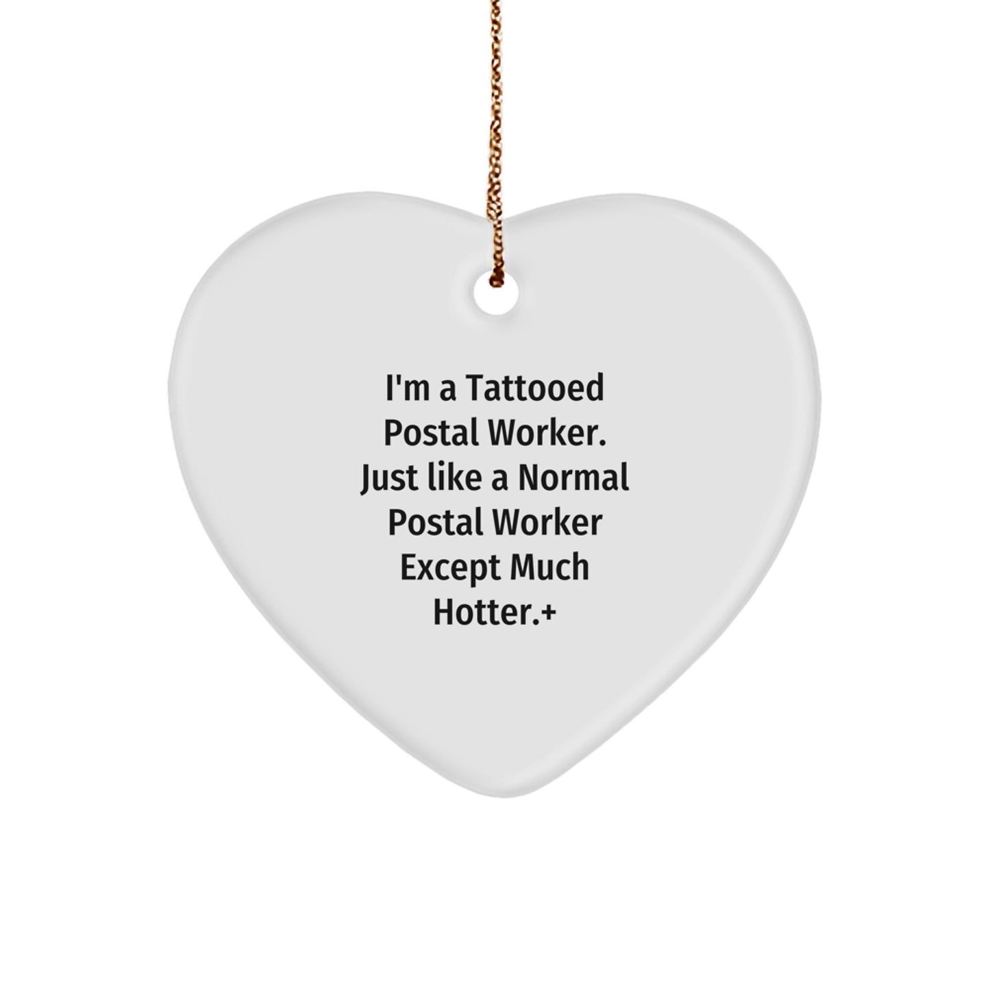 Funny Postal Worker Heart Ornament Gifts from Men, Women, Coworkers, Family - Christmas Unique Gifts for Postal Worker, Friends, Coworkers, Family - Image 1