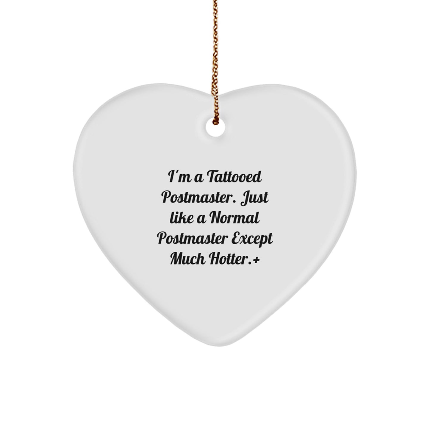 Funny Postmaster Gifts from Friends - Heart Ornament for Christmas Unique Gift Ideas, Perfect for Women or Men Postmaster - Image 1