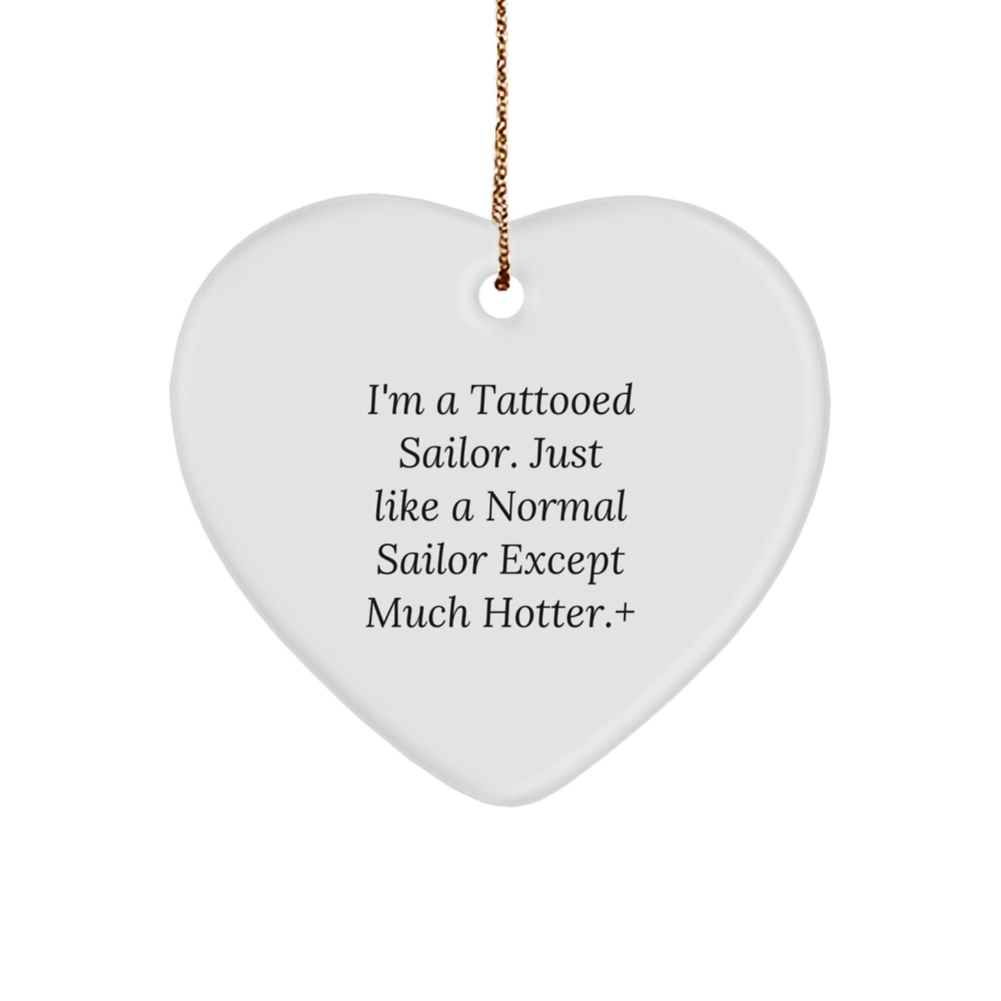 Funny Sailor Gifts for Men - Heart Ornament Unique Christmas Unique Gifts from Friends for Sailor Men - Image 1