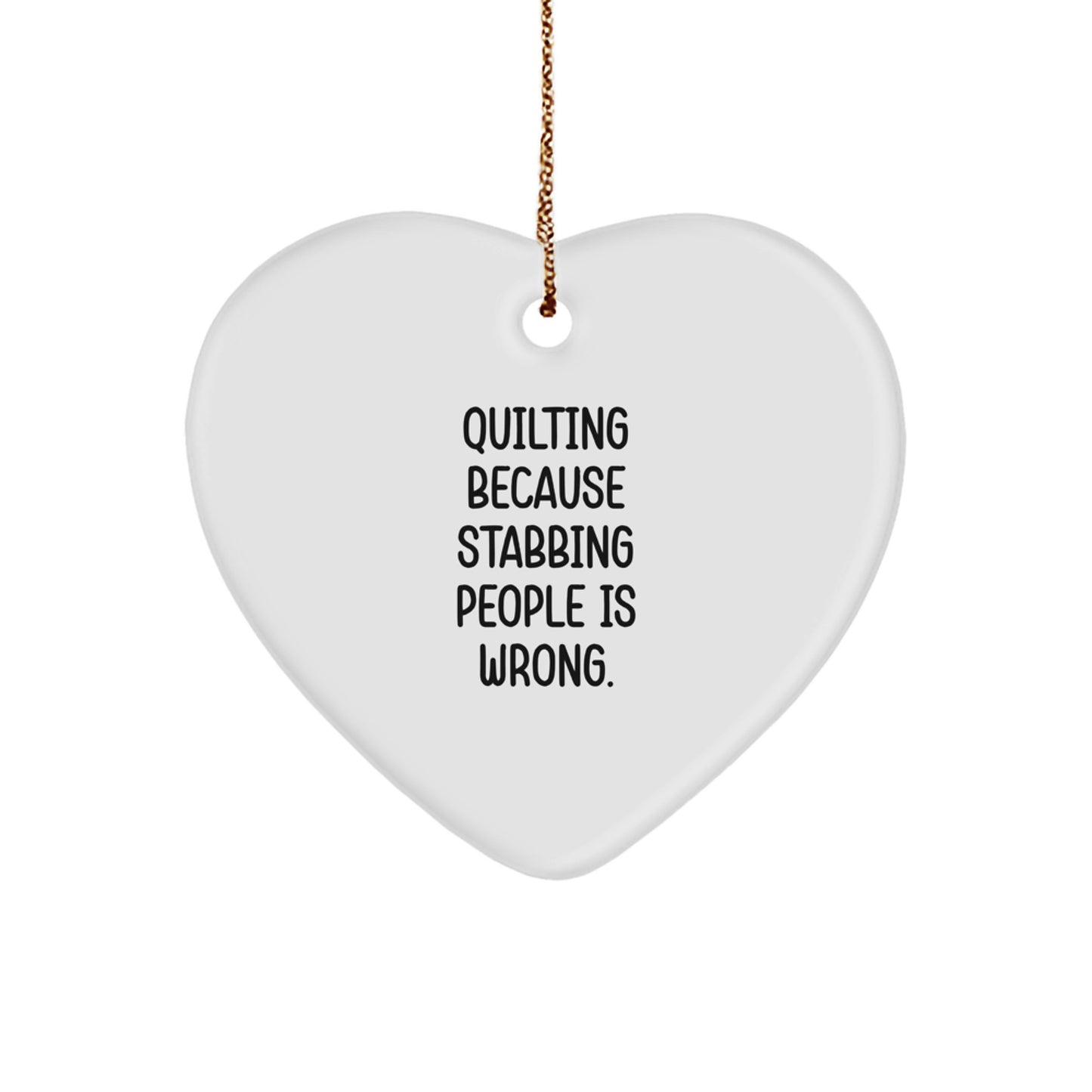 Funny Quilting Heart Ornament Gifts for Women from Friends and Family, Quilting Gifts for Quilting Lovers, Christmas Unique Ornaments - Image 1