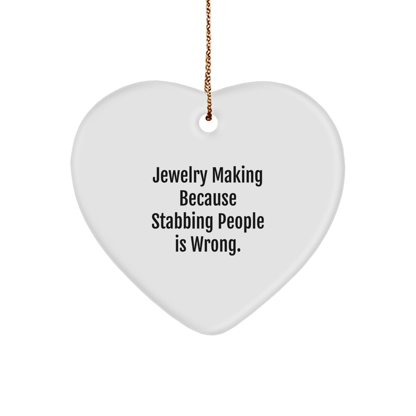 Funny Jewelry Making Heart Ornament Gifts from Family, Friends, or Men for Women, Sweethearts, or Coworkers - Christmas Unique Gifts Ideas - Image 1