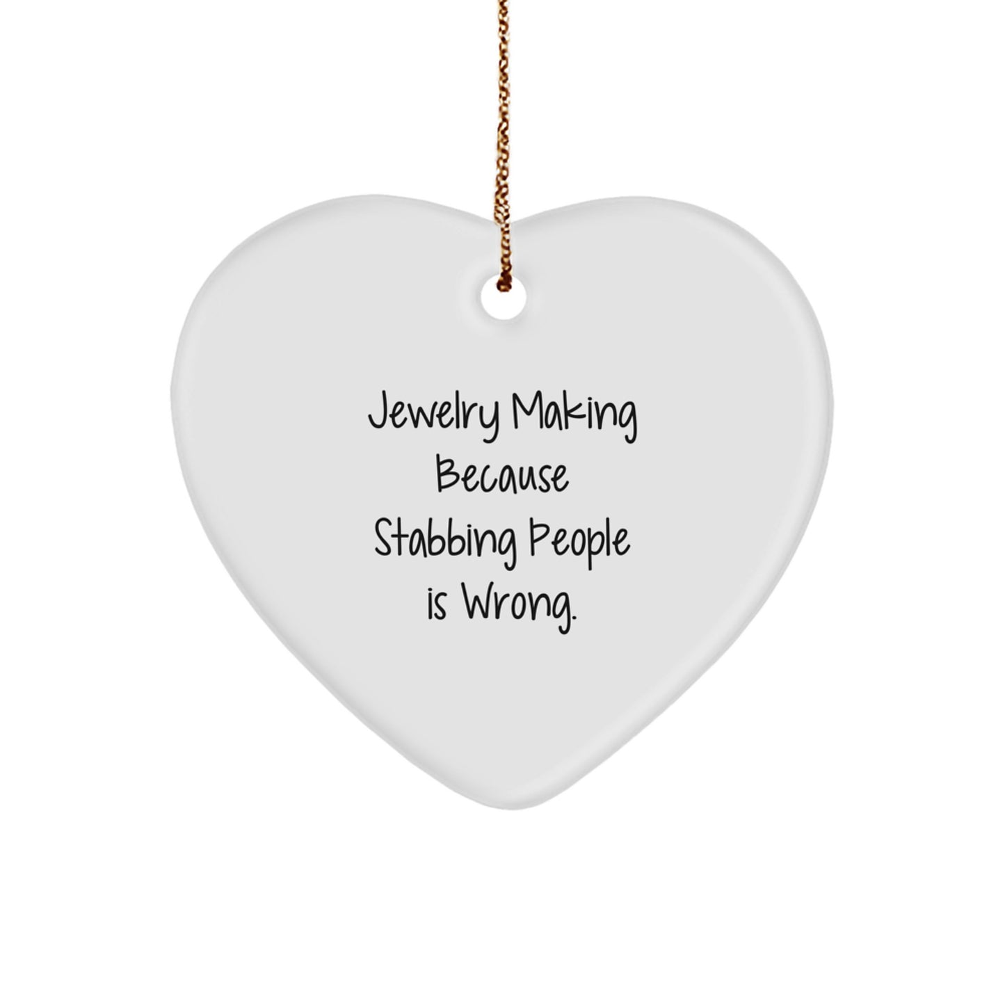 Funny Jewelry Making Heart Ornament Gifts from Family, Friends, or Coworkers for Jewelry Making Enthusiasts, Men, or Women - Christmas Unique Gifts - Image 1