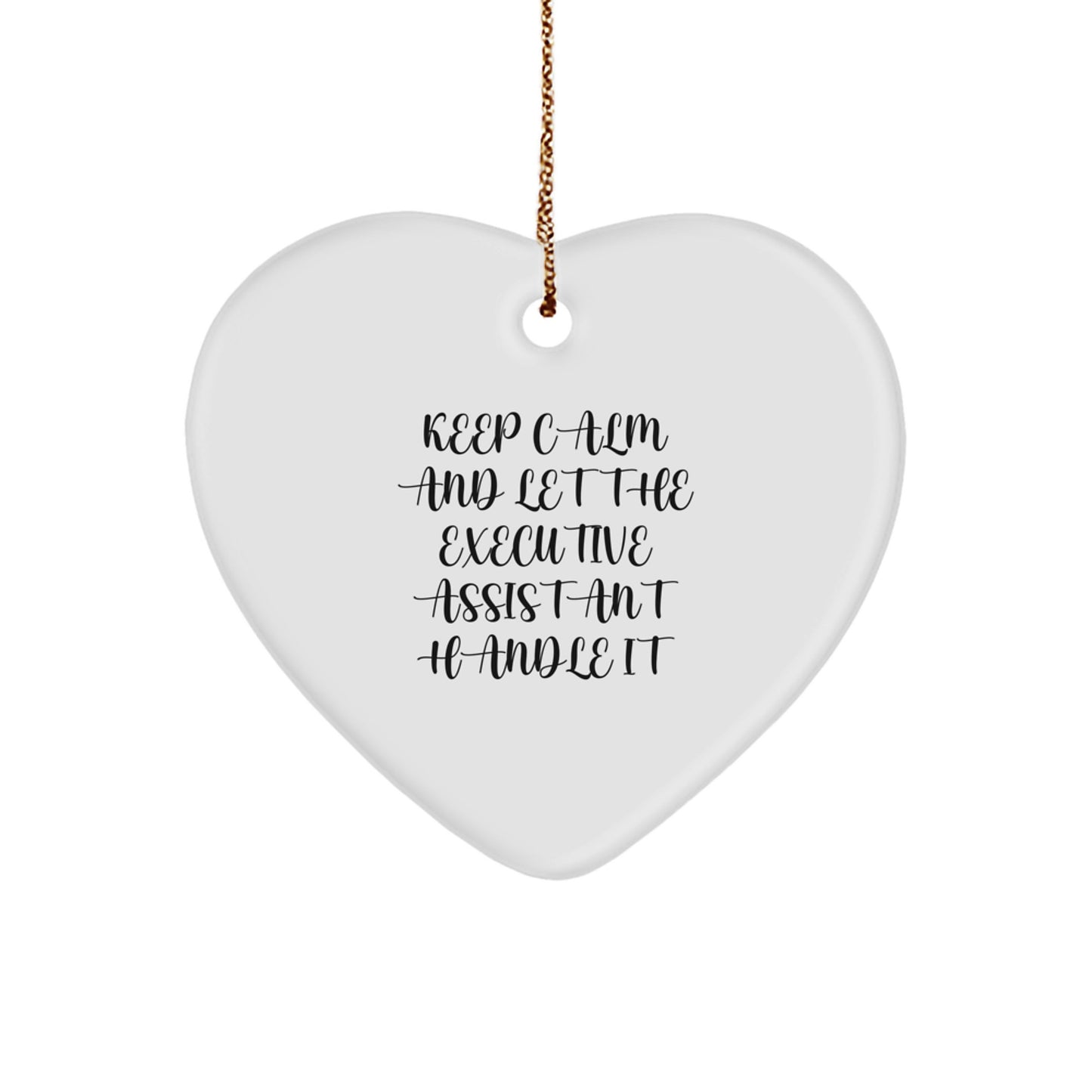 Funny Executive Assistant Heart Ornament, Gifts from Family to Executive Assistant, Christmas Unique Gifts for Men, Women, Coworkers, Friends - Image 1