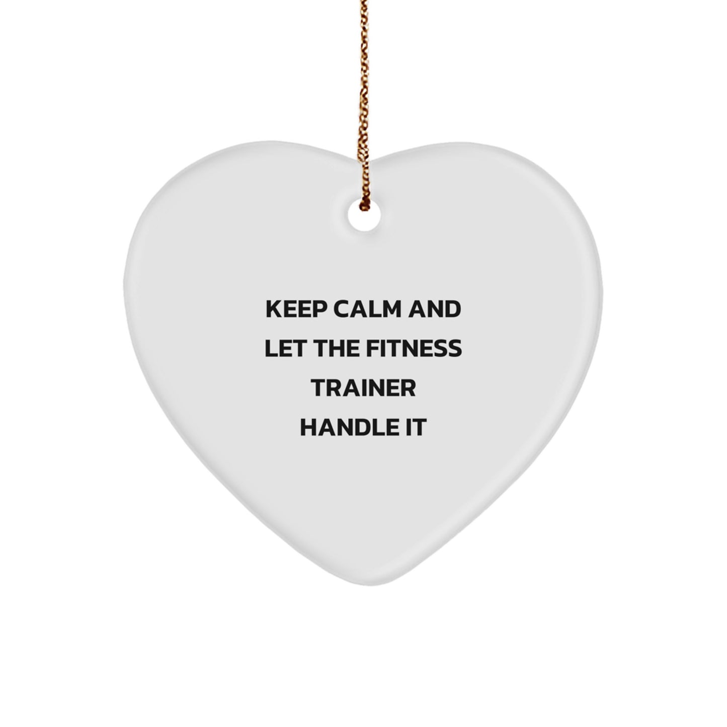 Funny Fitness Trainer Heart Ornament Gifts from Men to Fitness Trainers for Christmas Unique - Image 1