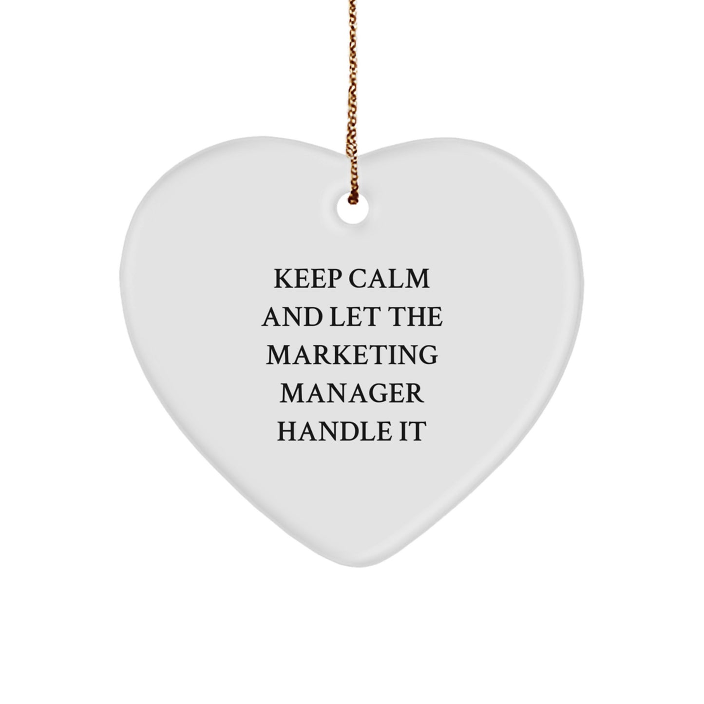 Funny Marketing Manager Heart Ornaments, Gifts from Family, Friends, or Coworkers for Marketing Manager, Marketing Manager Christmas Unique Gifts - Image 1