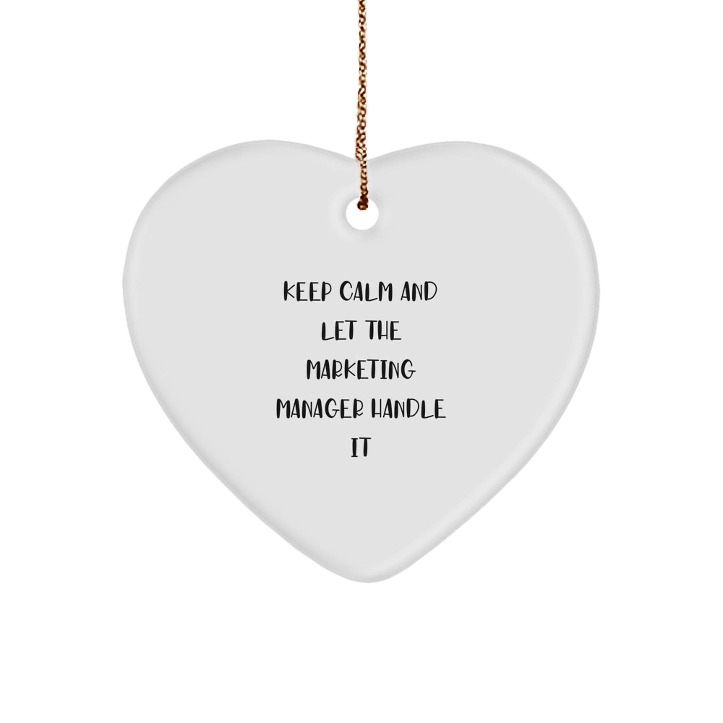 Funny Heart Ornament for Marketing Manager Gifts from Friends, Unique Christmas Unique Gifts for Marketing Manager - Image 1