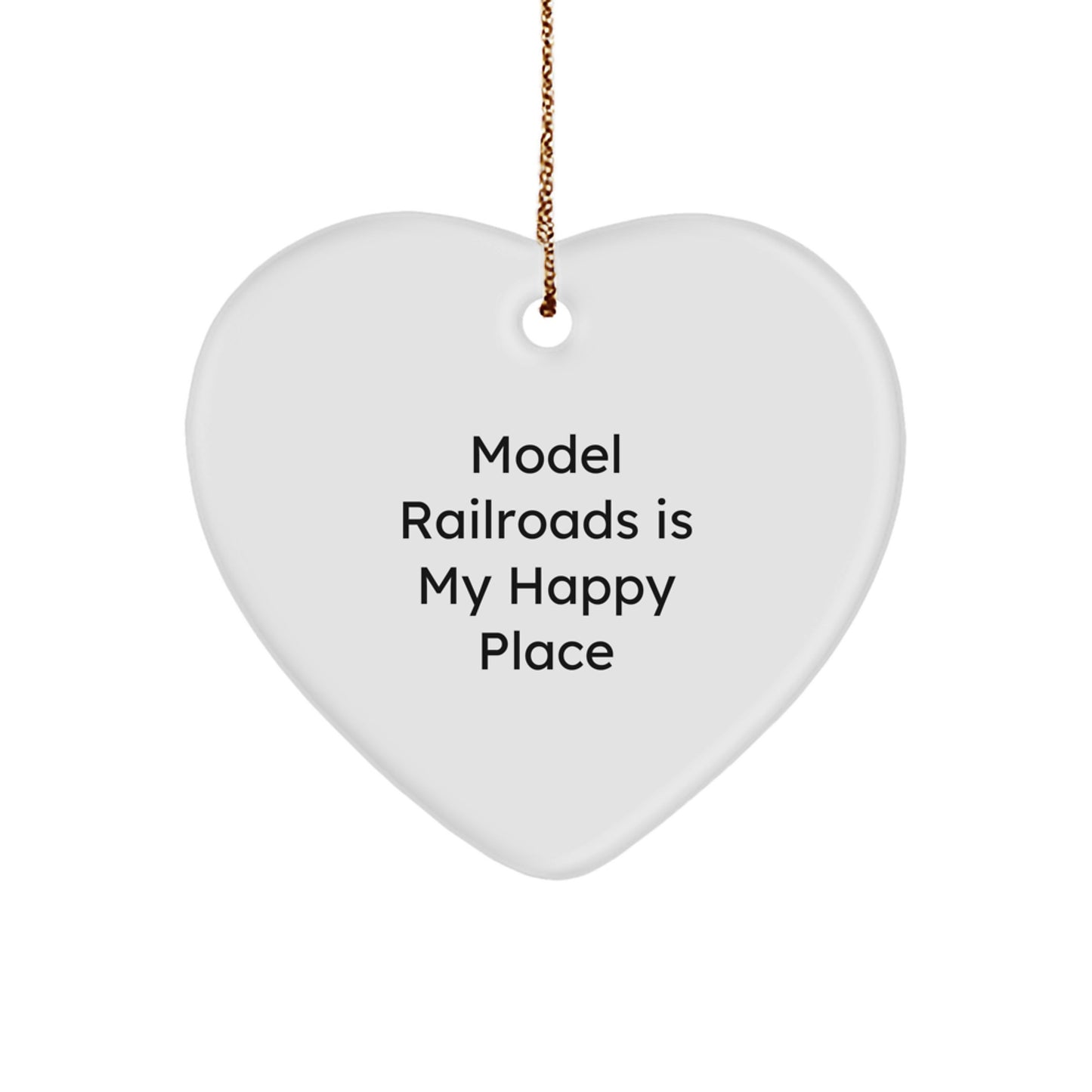Funny Model Railroads Heart Ornaments Gifts from Friends for Christmas - Image 1