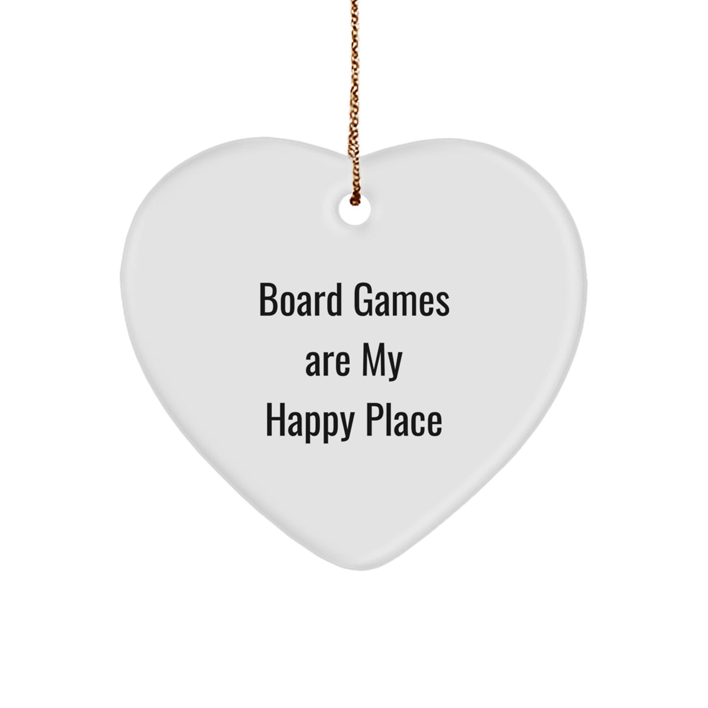 Gifts from Friends and Family for Board Games Enthusiasts - Heart Ornament, Cute Quote, Christmas Unique Gifts - Image 1