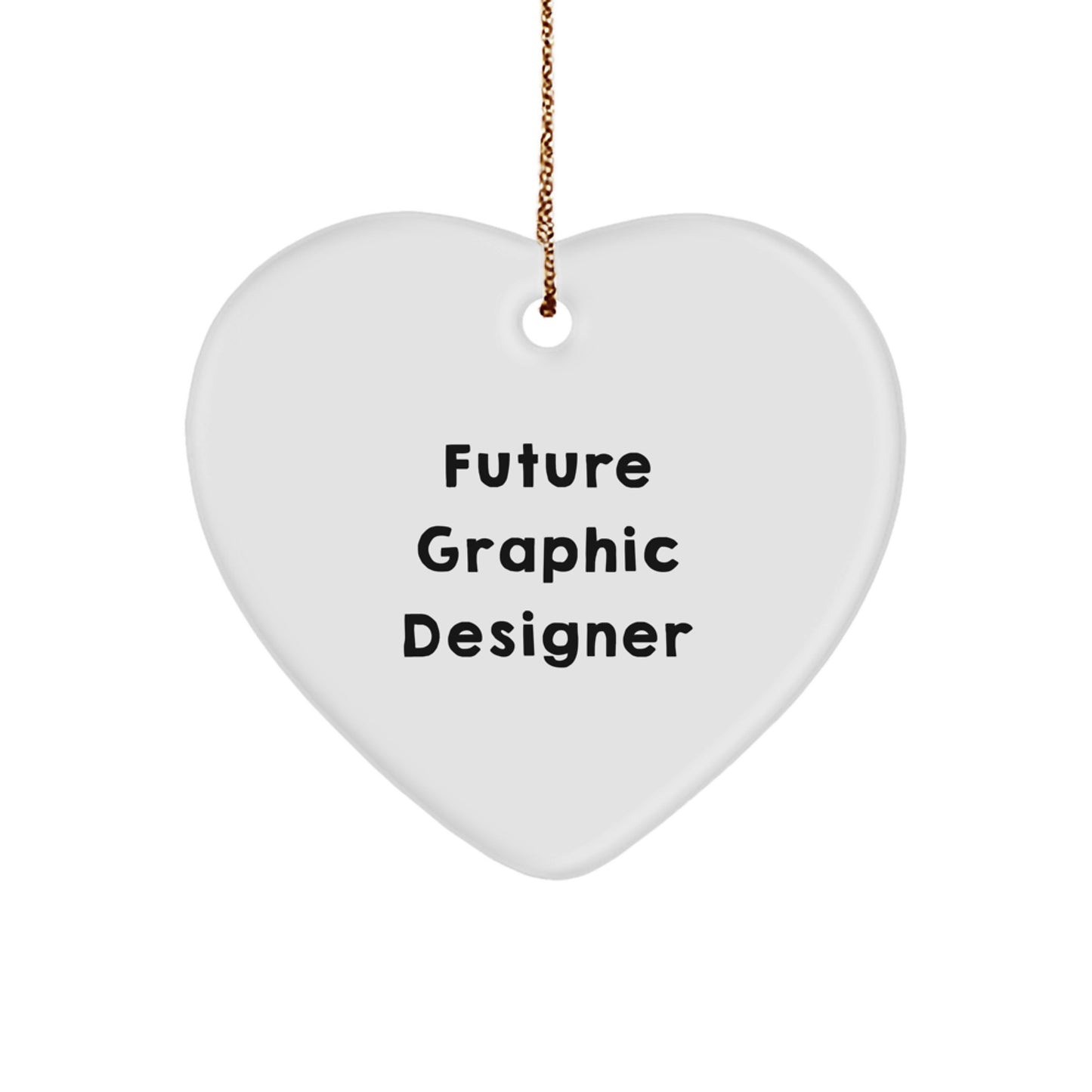 Funny Graphic Designer Gifts from Friends to Future Graphic Designers Heart Ornament for Christmas - Image 1