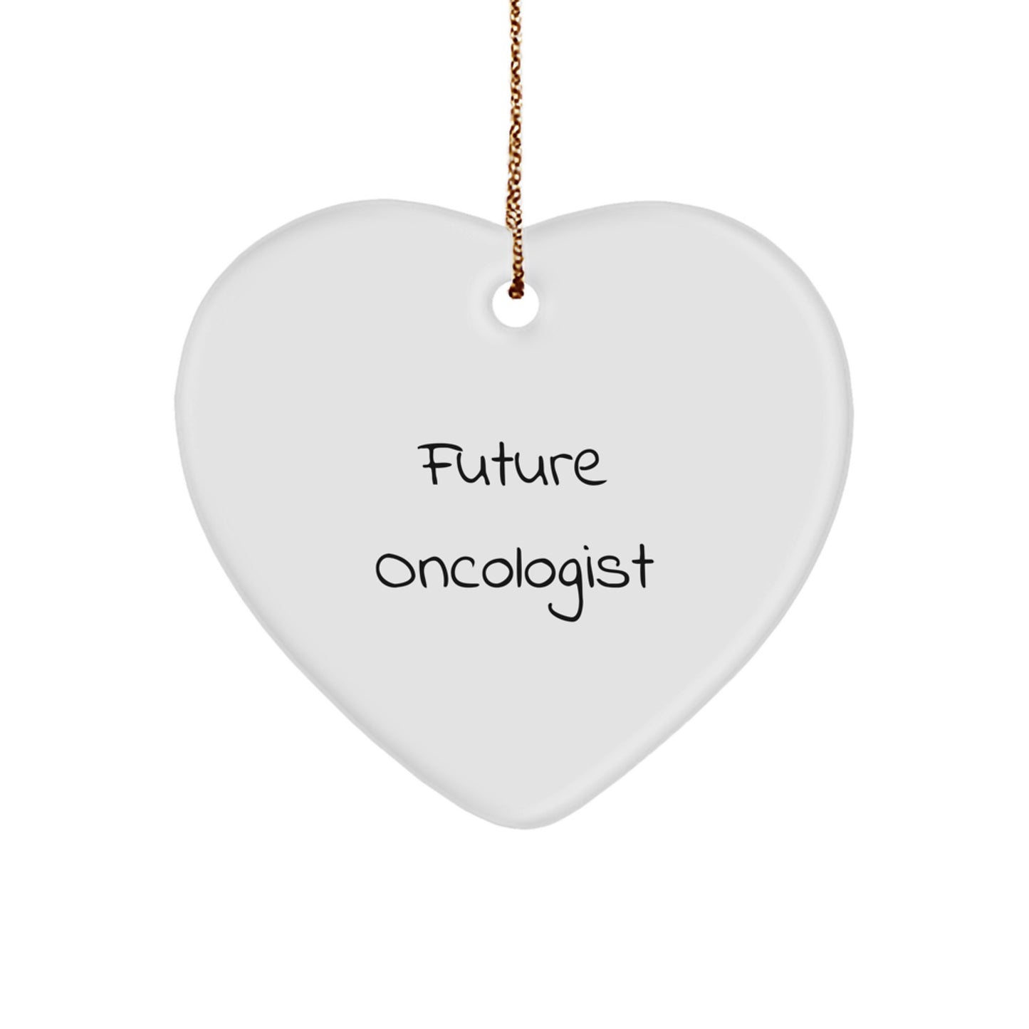 Funny Quote Gifts from Family Members for Oncologist Christmas Unique Gifts - Heart Ornament for Men or Women Friends Coworkers - Image 1