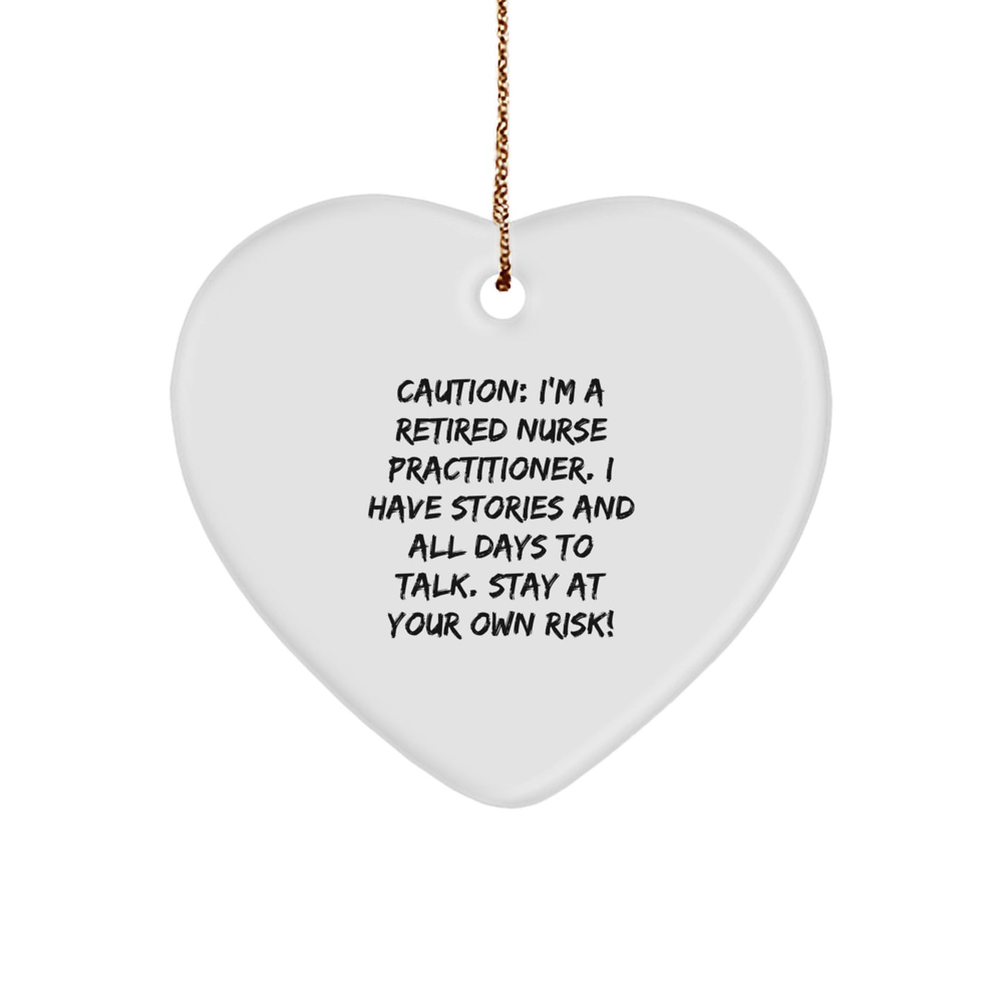 Nurse Practitioner Gifts from Men - Funny Quote Heart Ornament, Christmas Unique Gifts for Nurse Practitioner, Men, Women, Friends, Co-workers, Family - Image 1