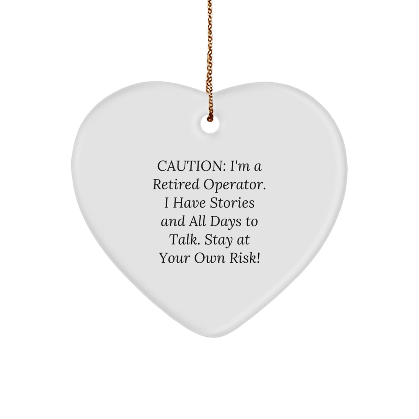 Funny Retired Operator Heart Ornament Gifts from Men to Operator Christmas Unique - Image 1
