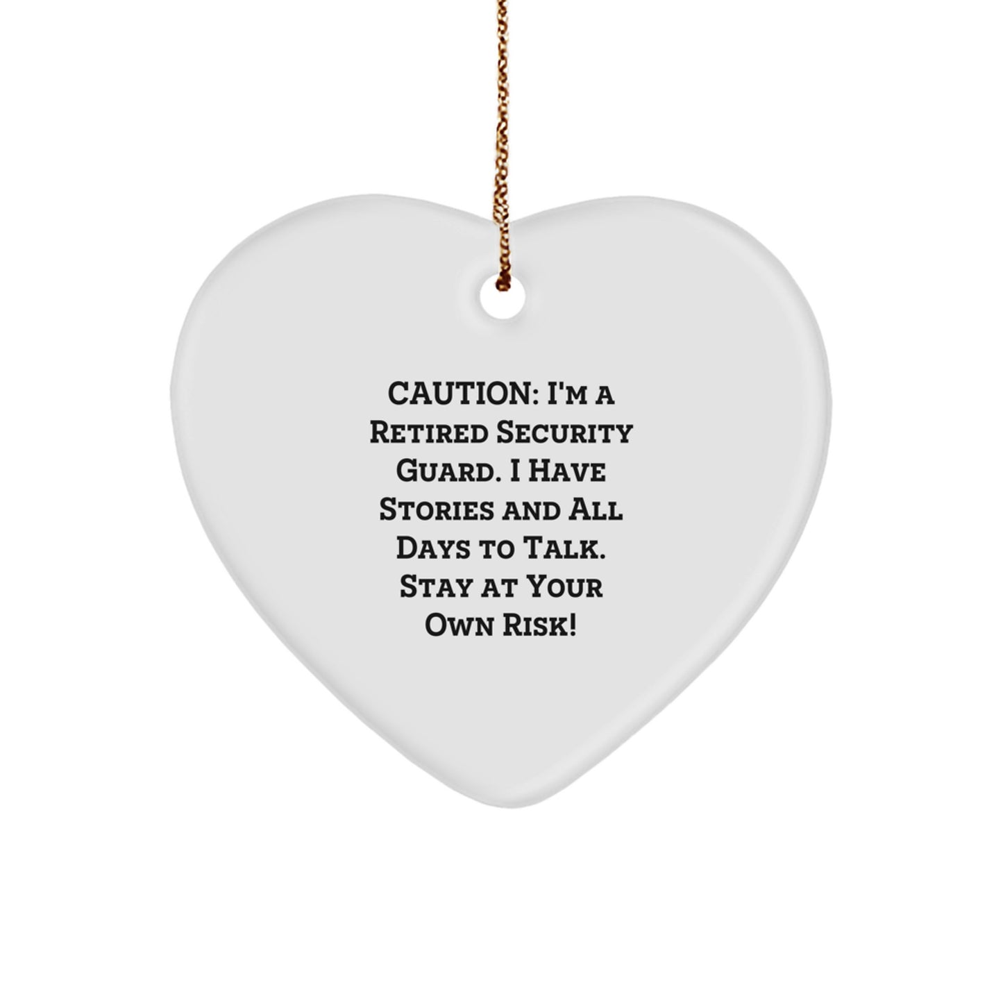 Funny Security Guard Christmas Heart Ornament Gifts from Men Friends to Security Guard Coworkers Family - Image 1