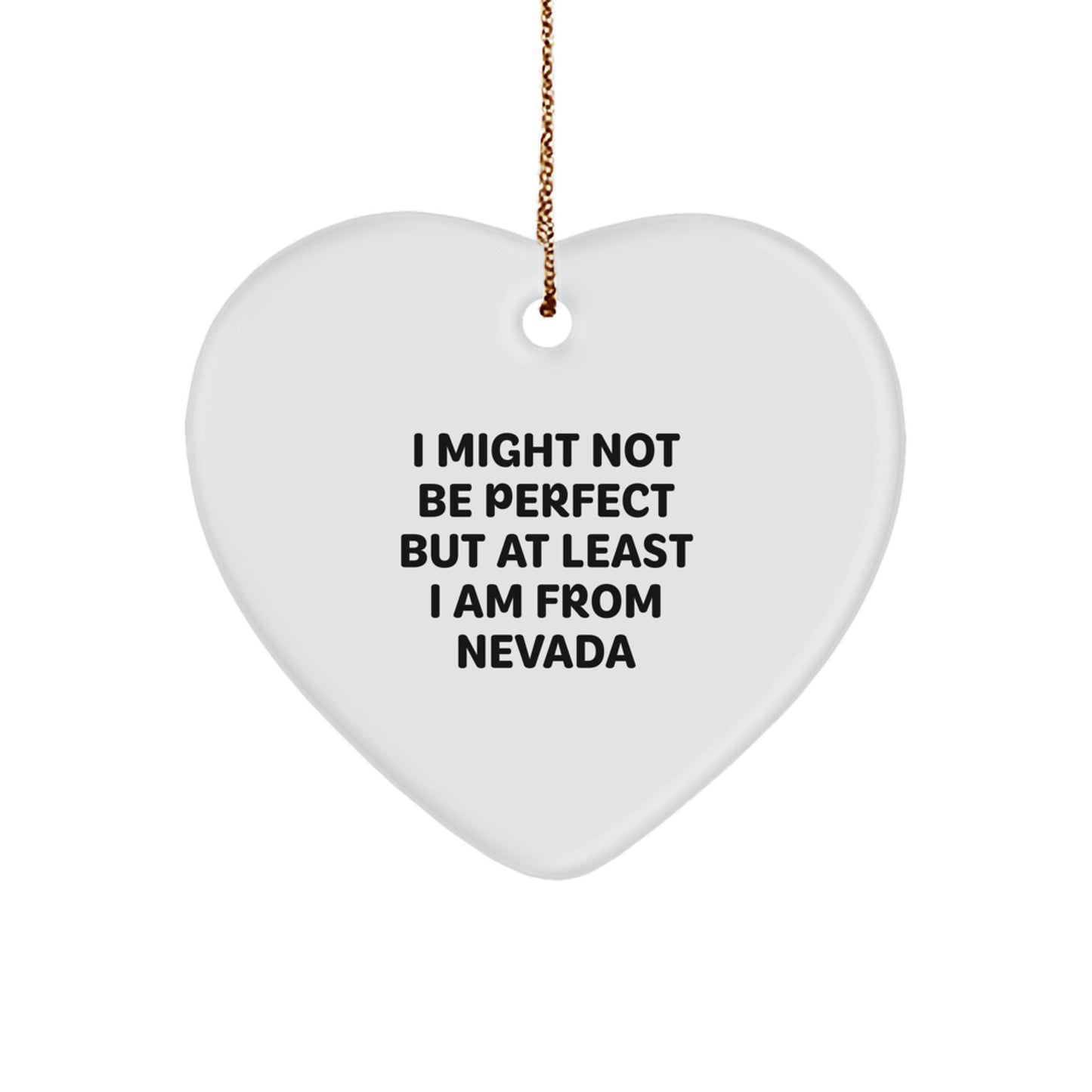Funny Heart Ornament from Nevada Gifts for Friends and Family - Perfect for Christmas Unique Presents from Nevada - Image 1