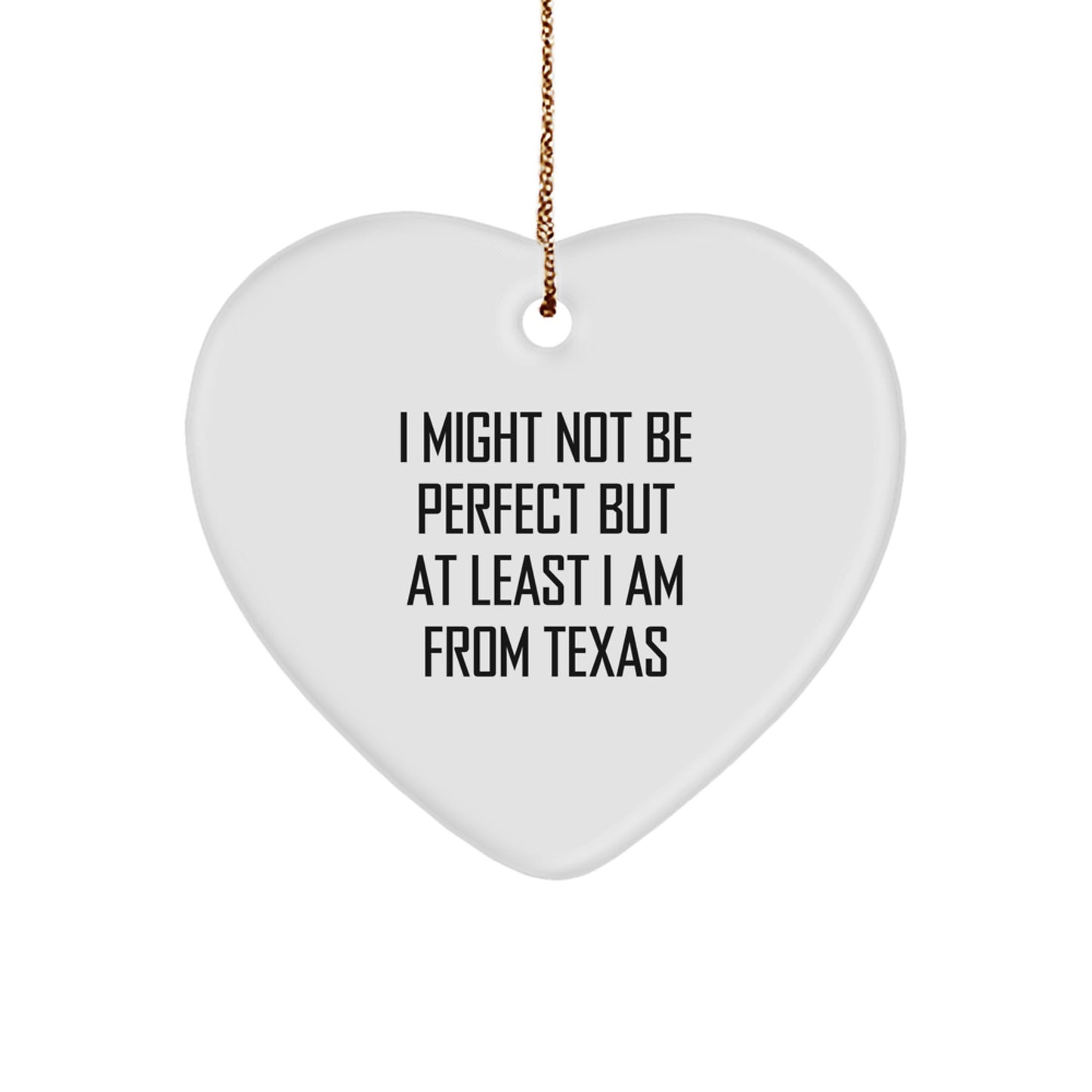 Funny Texas Heart Ornament Gifts from Friends and Family for Christmas Unique Presents - Image 1