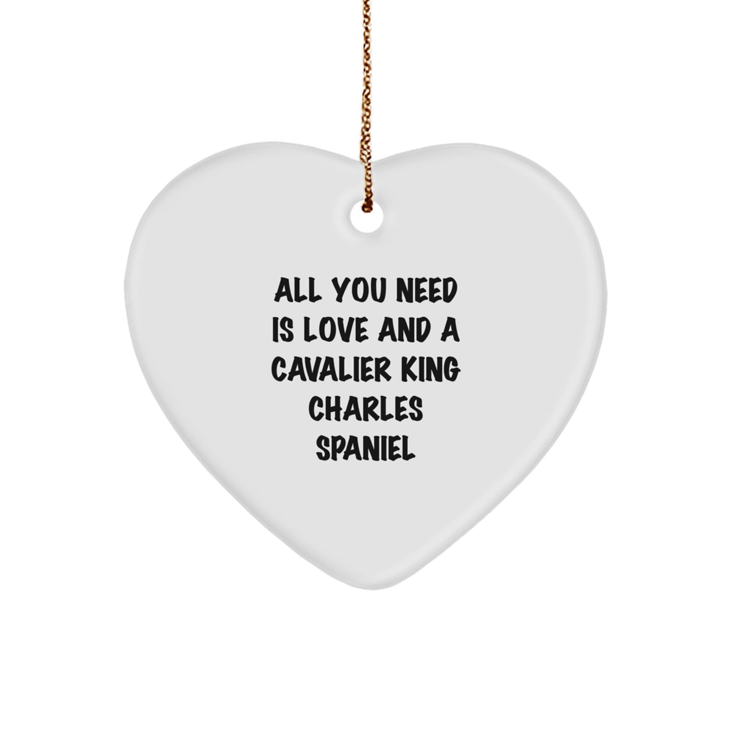 Cavalier King Charles Spaniel Dog Lover Gifts from Family - Heart Ornament for Christmas Unique Presents - Image 1