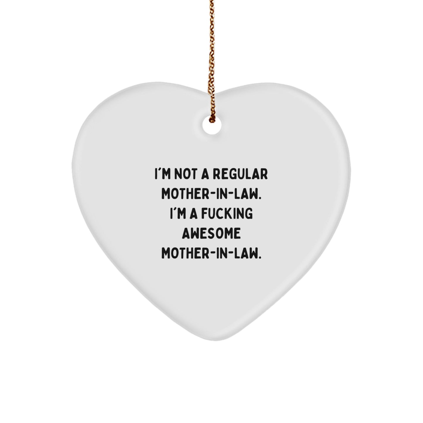 Funny Mom-in-law Heart Ornament Gifts from Men, Women, and Friends for Christmas - Image 1