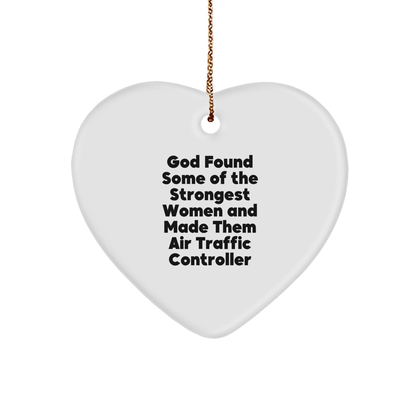 Funny Air Traffic Controller Gifts from Women to Air Traffic Controller, Heart Ornament for Christmas - Image 1