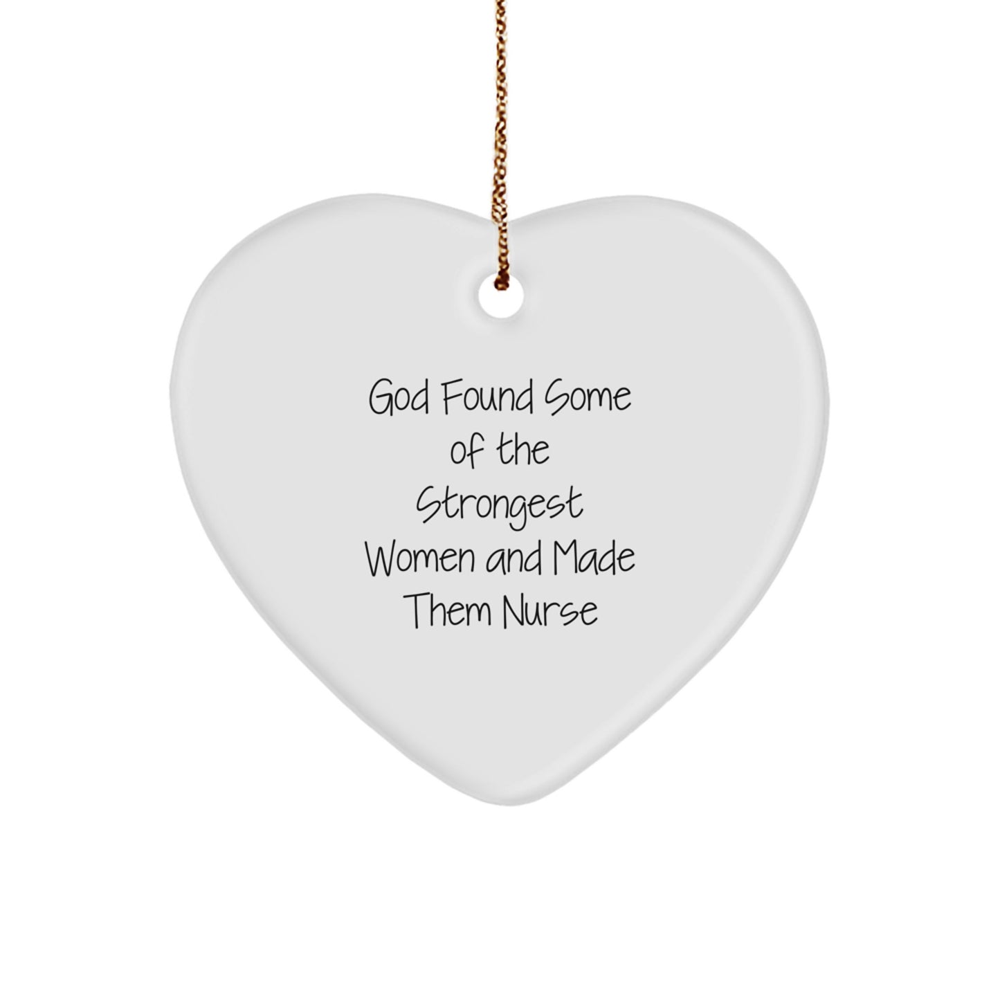 Funny Nurse Heart Ornament Gifts from Men to Women Coworkers Family for Christmas Unique Presents - Image 1