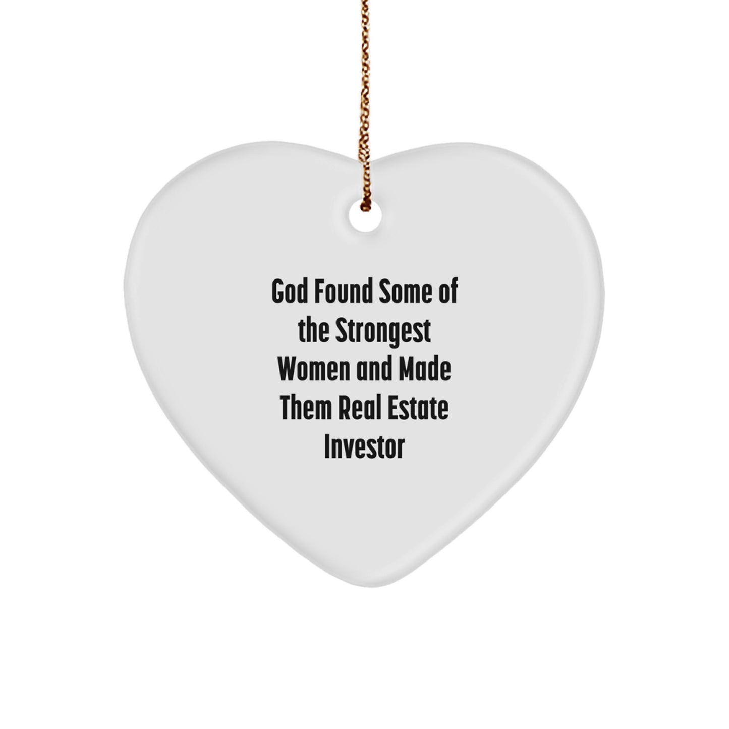Real Estate Investor Gifts, Funny Heart Ornament, Christmas Unique Gifts from Family to Real Estate Investor - Image 1