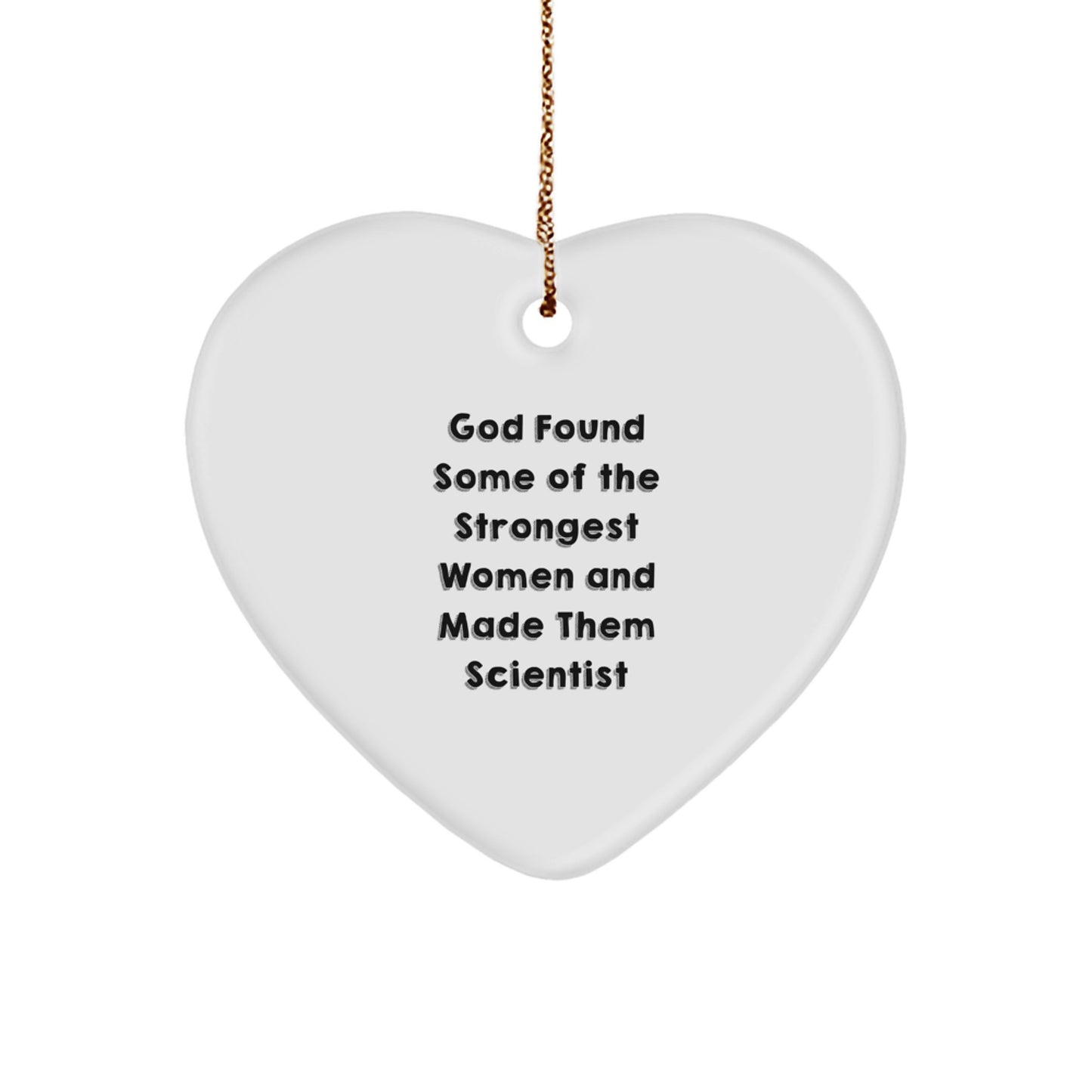 Funny Heart Ornaments for Scientist Women, Gifts from Men to Women, Christmas Unique Scientist Gifts - Image 1