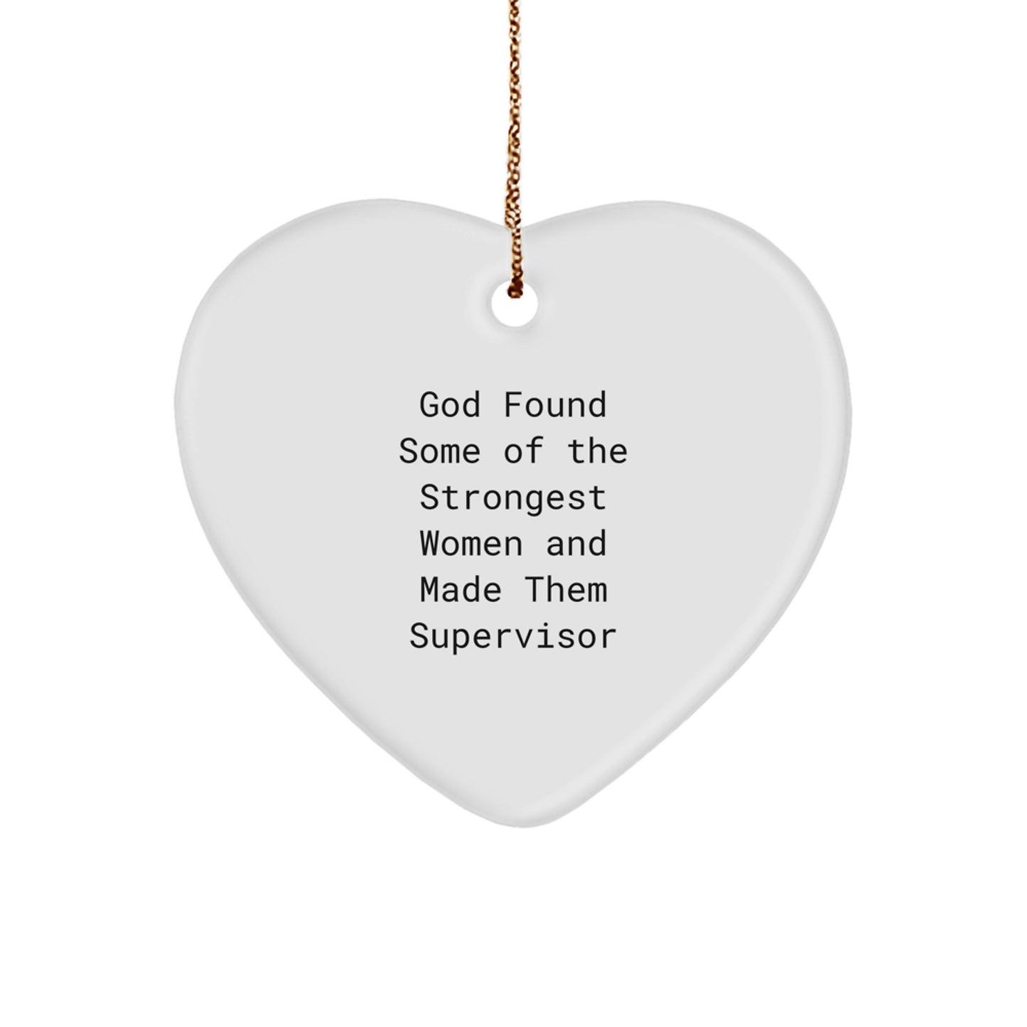 Funny Supervisor Gift, Heart Ornament, Women Supervisor Christmas Unique Gifts from Friends, Supervisor Heart Ornament, Inspirational Christmas Unique Gift for Supervisor - Image 1