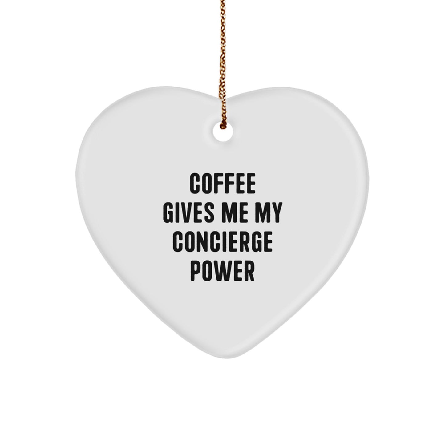Funny Concierge Gifts from Men, Women, Friends, Coworkers, Family for Concierge, Heart Ornament, Christmas Unique Gifts - Image 1