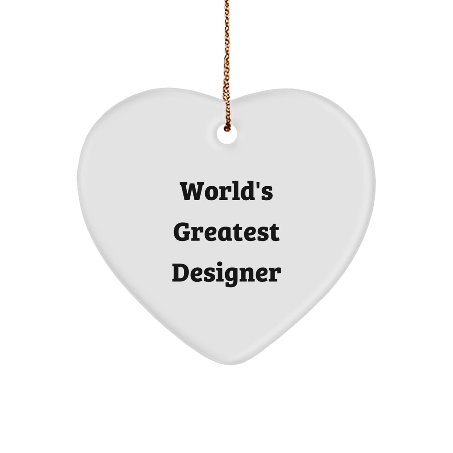 Funny Designer Heart Ornament Gifts from Men to Designer Friends this Christmas - Image 1