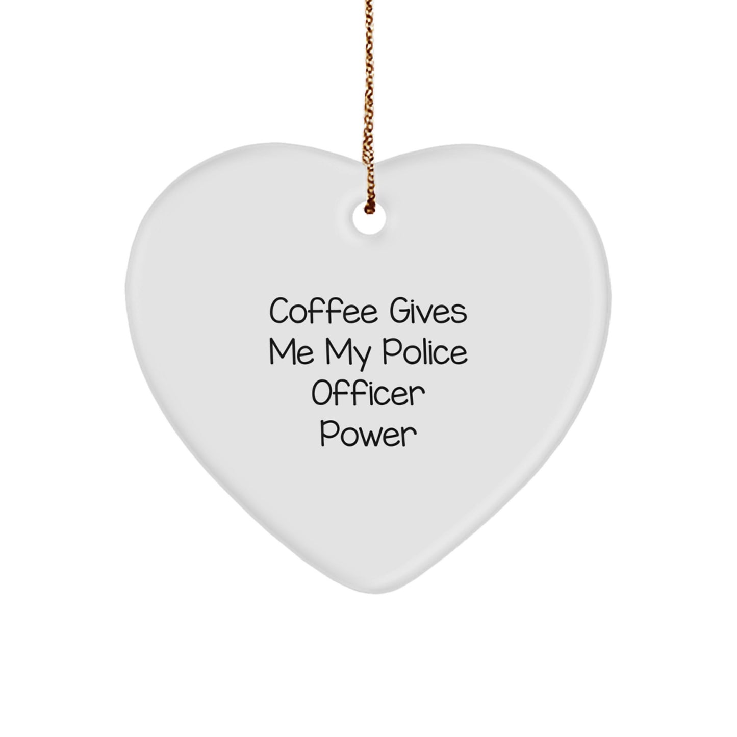 Funny Police Officer Heart Ornament Gifts from Friends and Family for Christmas Unique Presents - Image 1