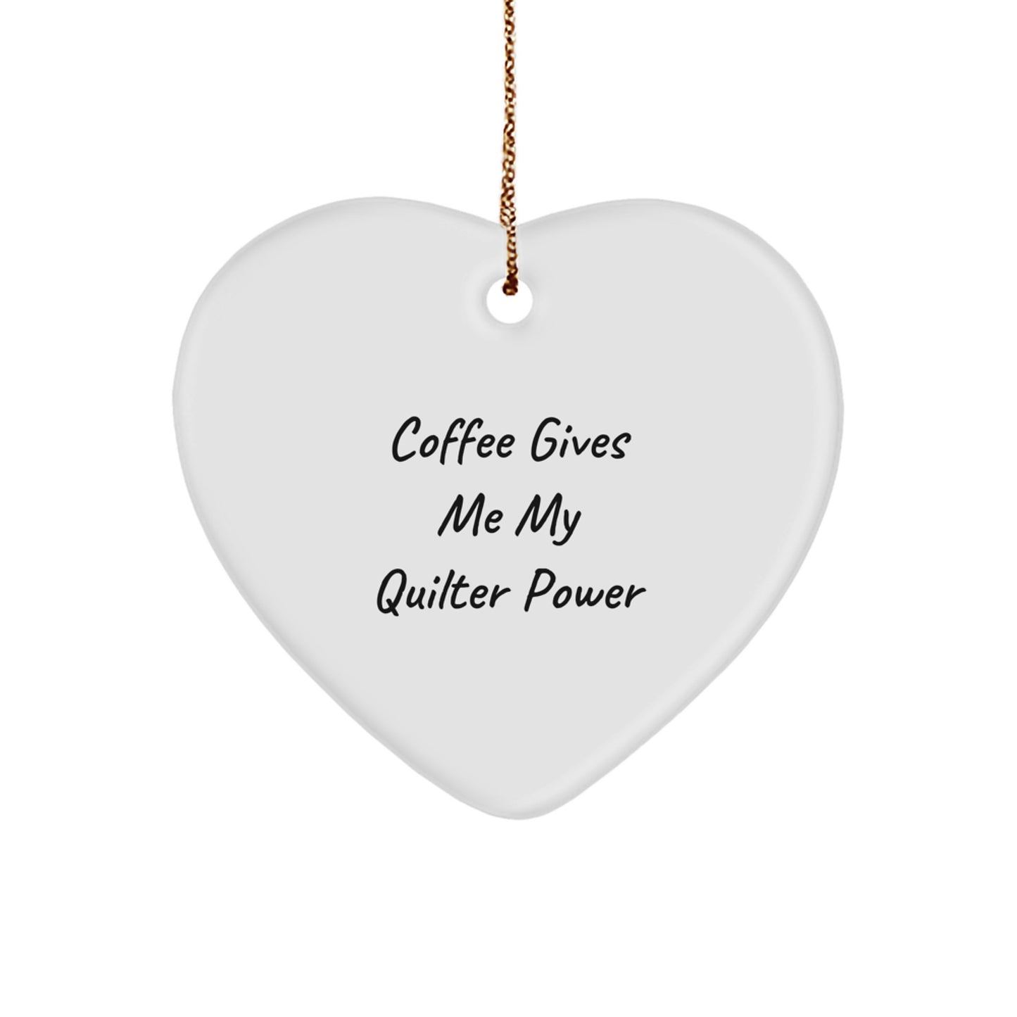 Funny Quilter Heart Ornament Gifts from Family for Quilter - Image 1