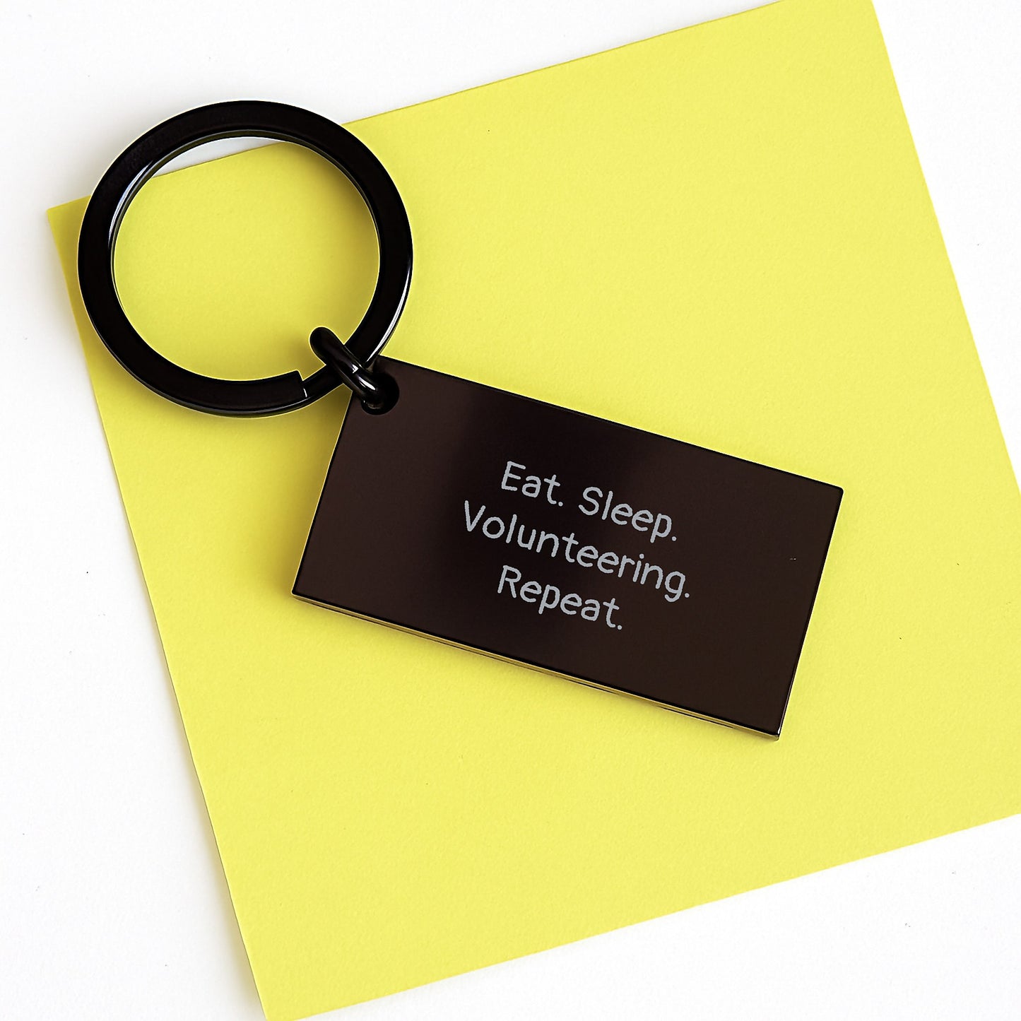 Funny Volunteering Keychain Gifts from Men to Friends, Unique Christmas Inspirational Quotes for Volunteer Enthusiasts, Stainless Steel Keychain - Image 3