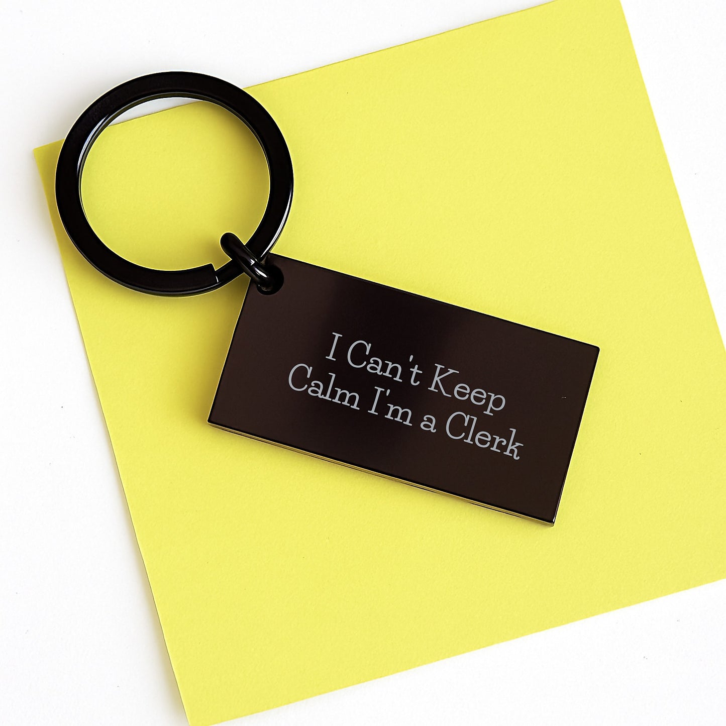 Funny Clerk Gifts - I'm A Clerk Keychain, Engraved Keychain for Men, Women and Friends, Christmas Unique Gifts for Clerks, Gifts from Family and Friends - Image 3