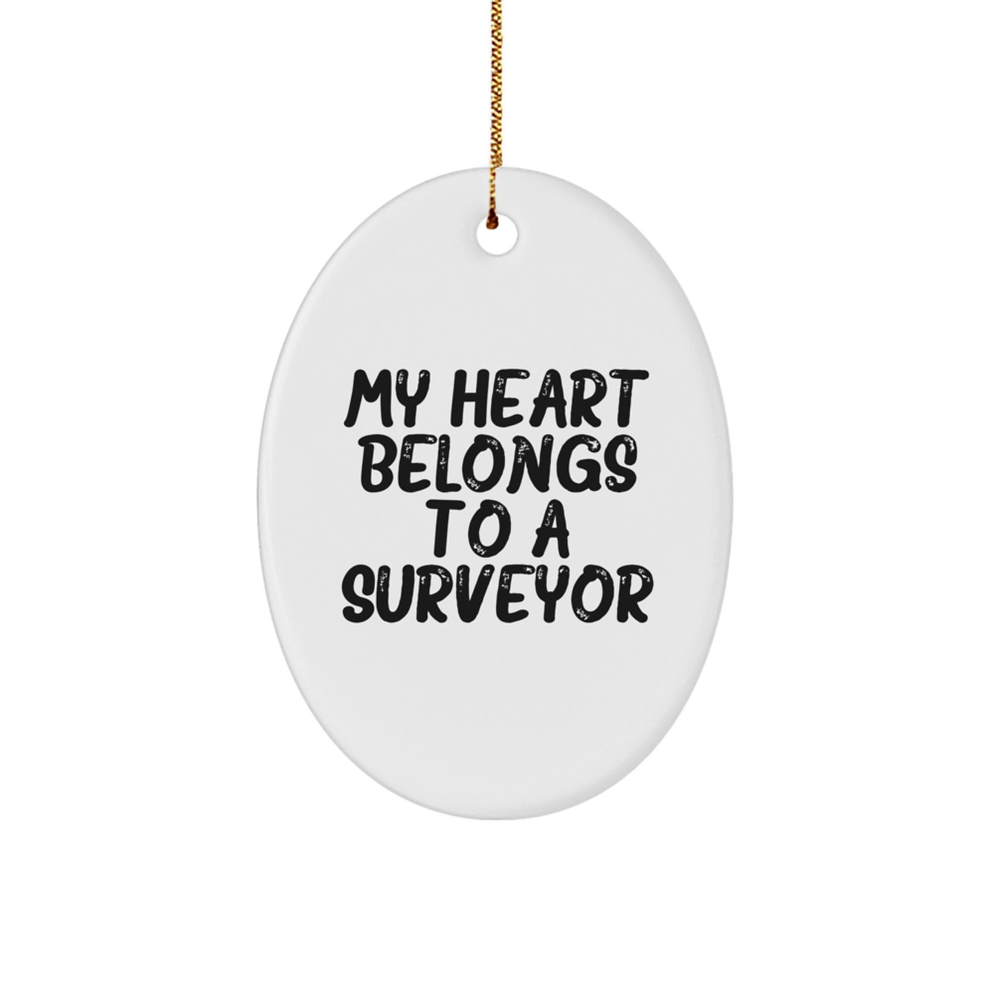 Funny Surveyor Oval Ornament Gifts from Lover for Surveyor Men Christmas Unique Gifts - Image 1