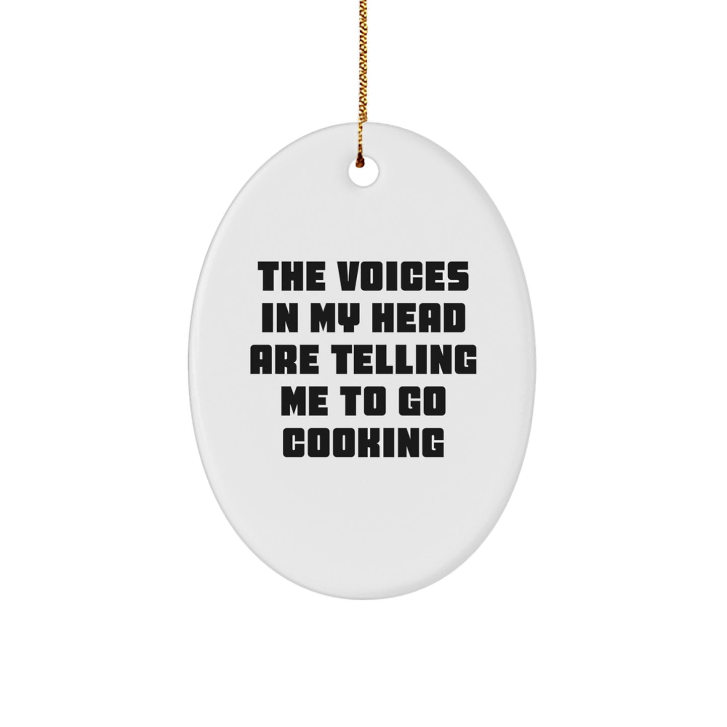 Funny Cooking Oval Ornament Gifts for Him from Friends, Perfect Christmas Unique Gifts for Men - Image 1