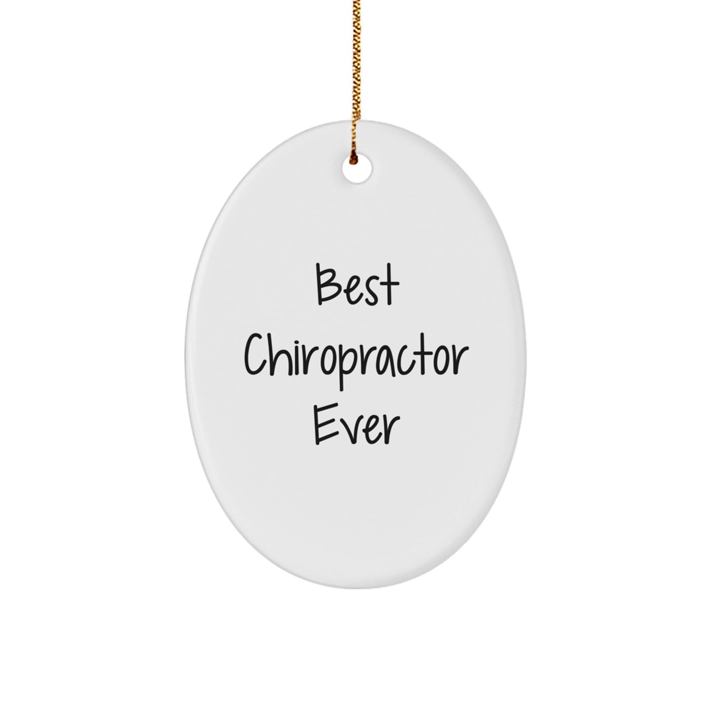 Funny Chiropractor Oval Ornament Gifts from Friends for Chiropractor at Christmas - Image 1