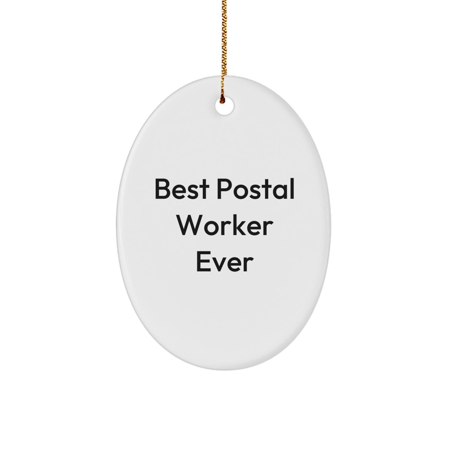 Gifts from Family to Postal Worker, Best 'Ever' Oval Ornament, Christmas Unique Finds - Image 1