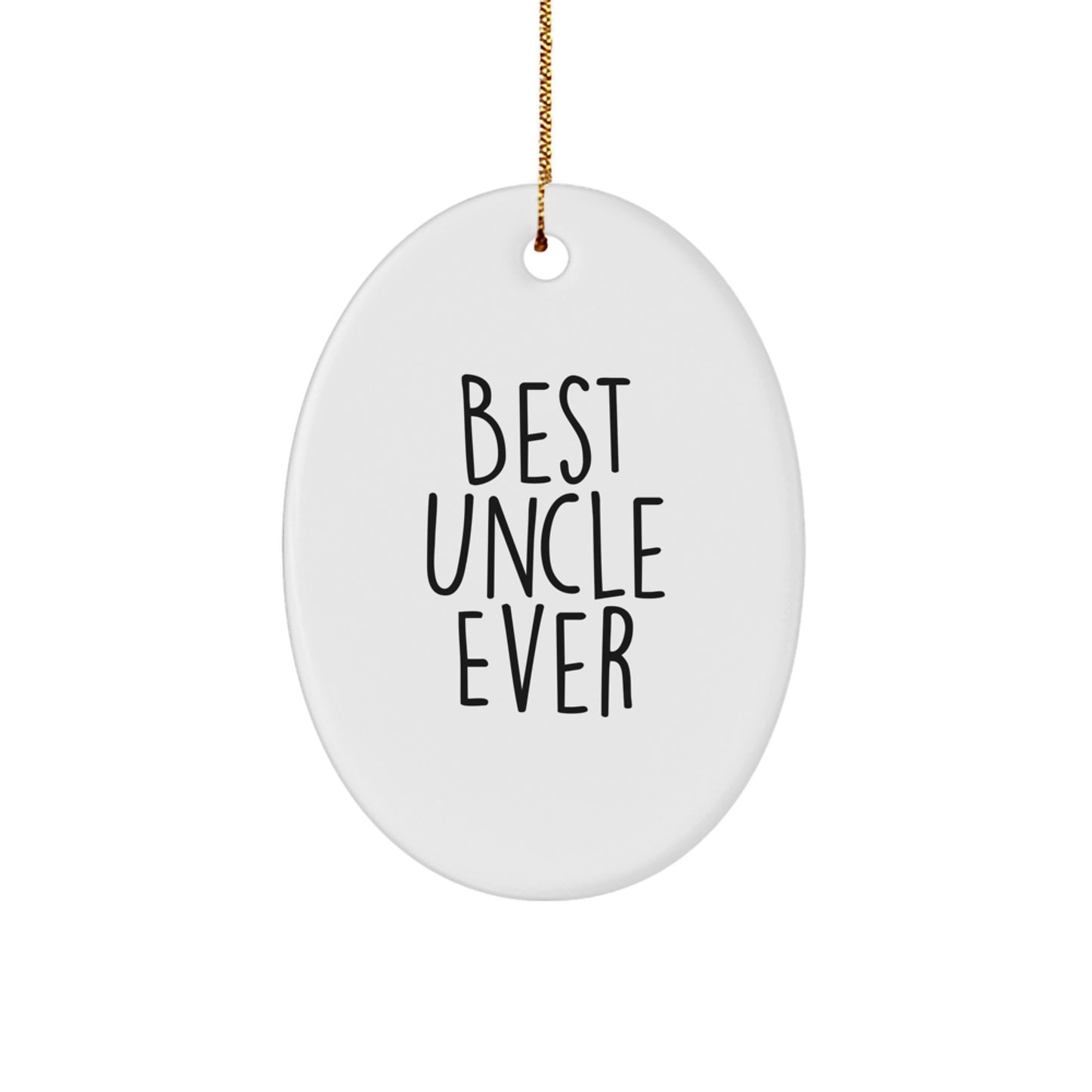 Funny Uncle Gifts from Men for Best Uncle Ever Oval Ornament, Christmas Unique Gifts - Image 1