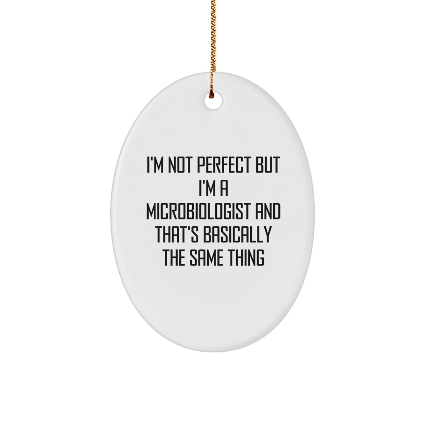 Funny Microbiologist Oval Ornament Gifts from Family for Christmas Unique Personalized - Image 1