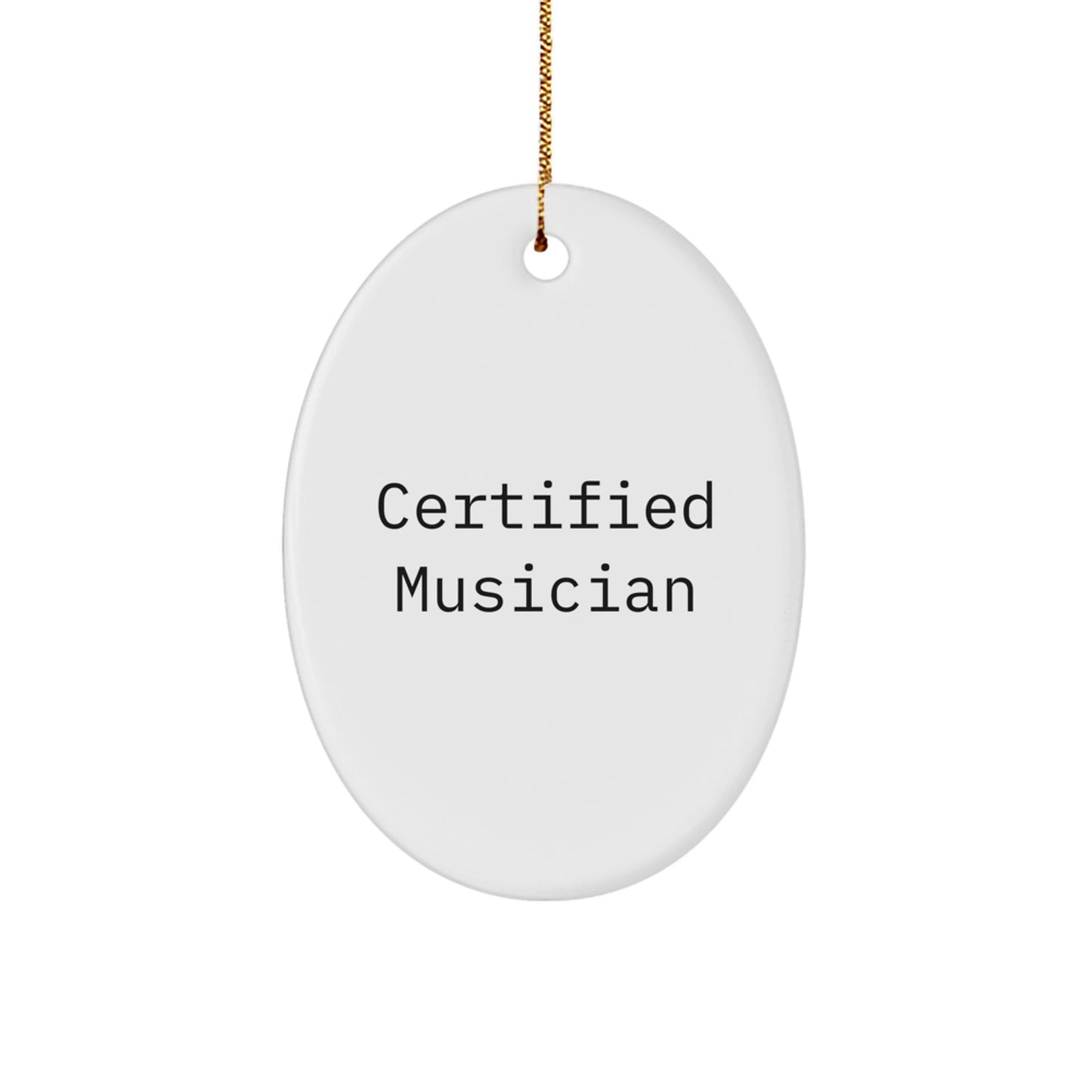 Funny Musician Gifts from Friends for Christmas - Oval Ornament with 'You're a Hit' Quote - Image 1