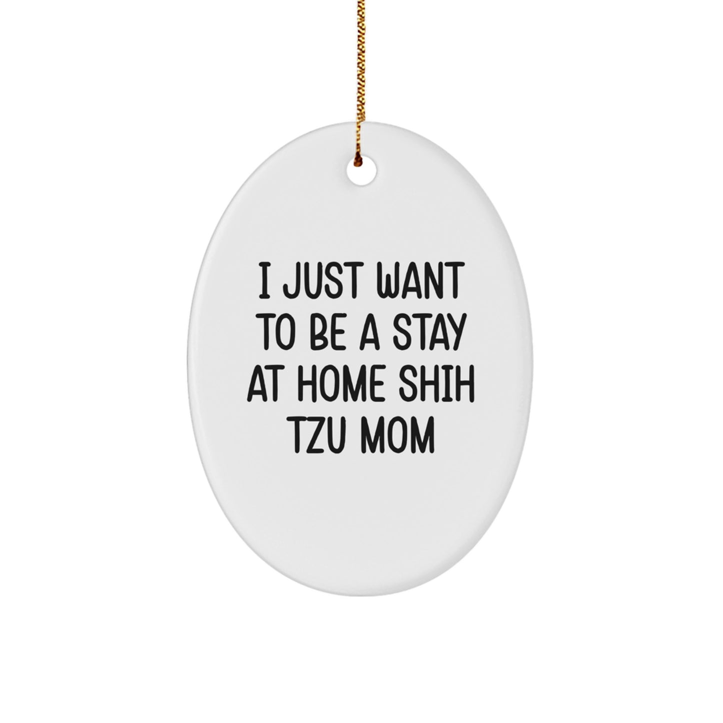 Shih Tzu Dog Mom's Delight, Oval Ornament Gifts from Friends, Christmas Unique Finds - Image 1