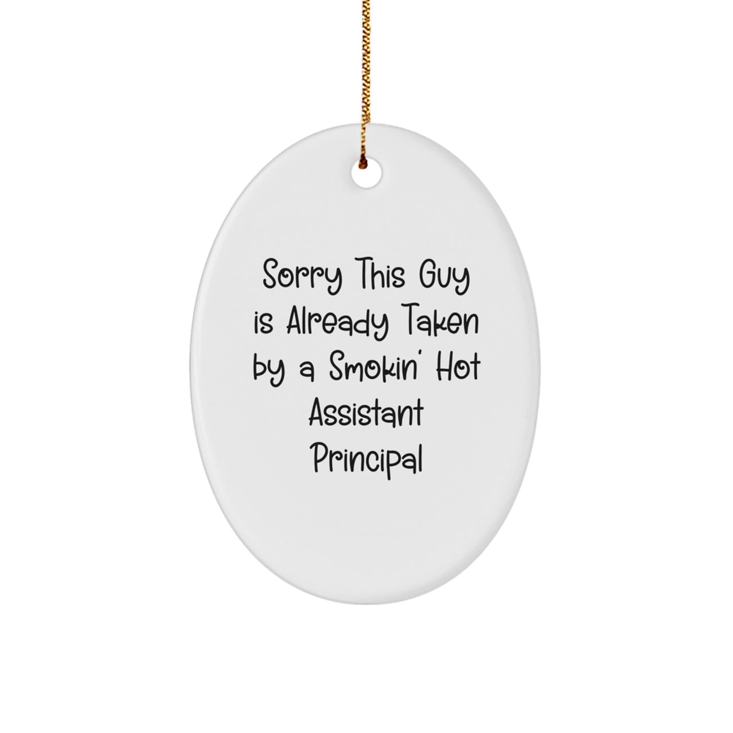 Funny Assistant Principal Oval Ornament Gifts from Friends for Assistant Principal - Christmas Unique Decorations - Image 1