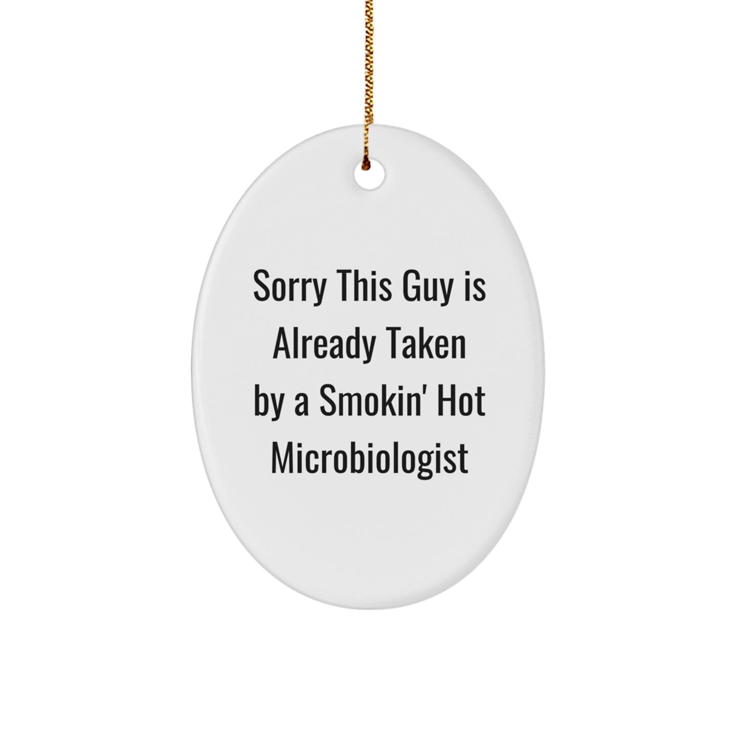 Funny Microbiologist Oval Ornament Gifts from Friends, Christmas Unique Gifts for Microbiologist, Oval Shaped Ornament - Image 1