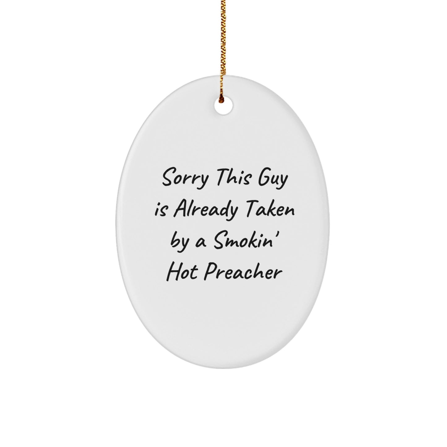 Gifts from Friends for Preacher Oval Ornament - Funny Quote - Christmas Unique Gifts - Image 1