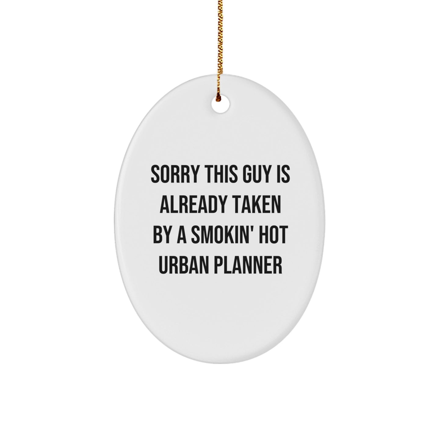 Funny Urban Planner Oval Ornament Gifts from Friends for Men and Women on Christmas Unique - Image 1