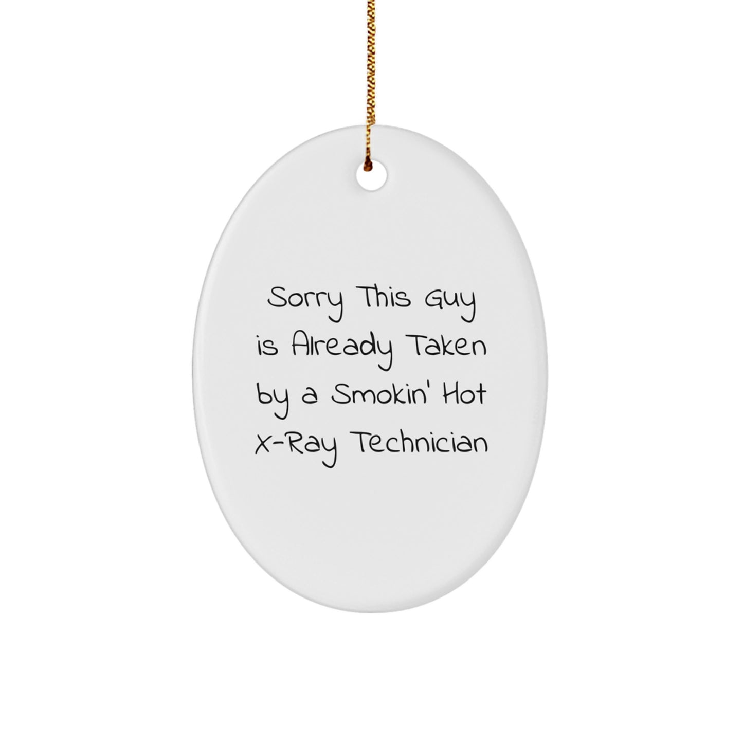 Funny X-Ray Technician Oval Ornament Gifts from Friends for X-Ray Technician Christmas Unique Gifts - Image 1