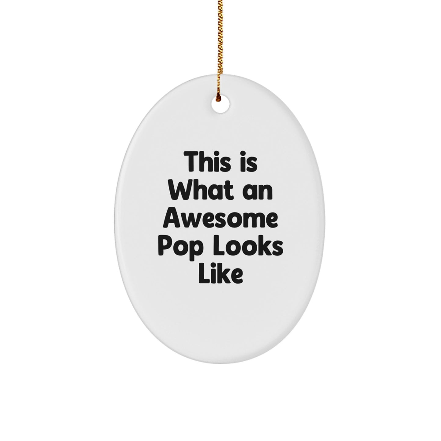 Funny Pop Oval Ornament Gifts from Family to Friends - Image 1