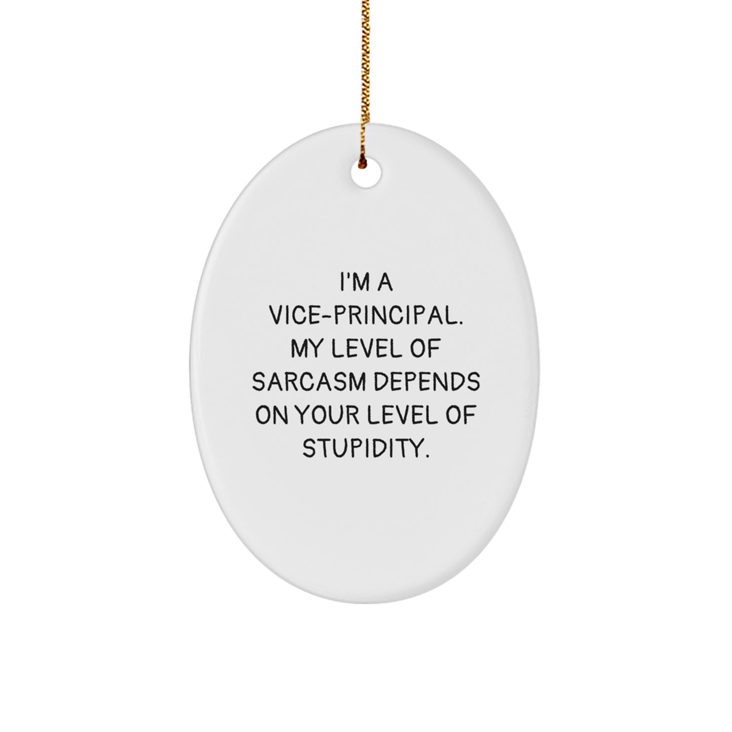 Funny Vice-principal Oval Ornament - Gifts from Men for Vice-principal - Sarcasm Christmas Unique Gifts - Vice-principal Humor - Image 1