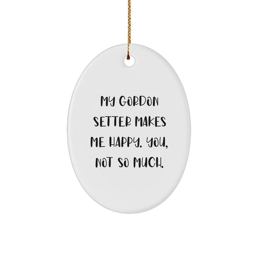 Gordon Setter Dog Lovers' Funny Oval Ornament, Gifts from Family, for Friends, Christmas Unique - Image 1