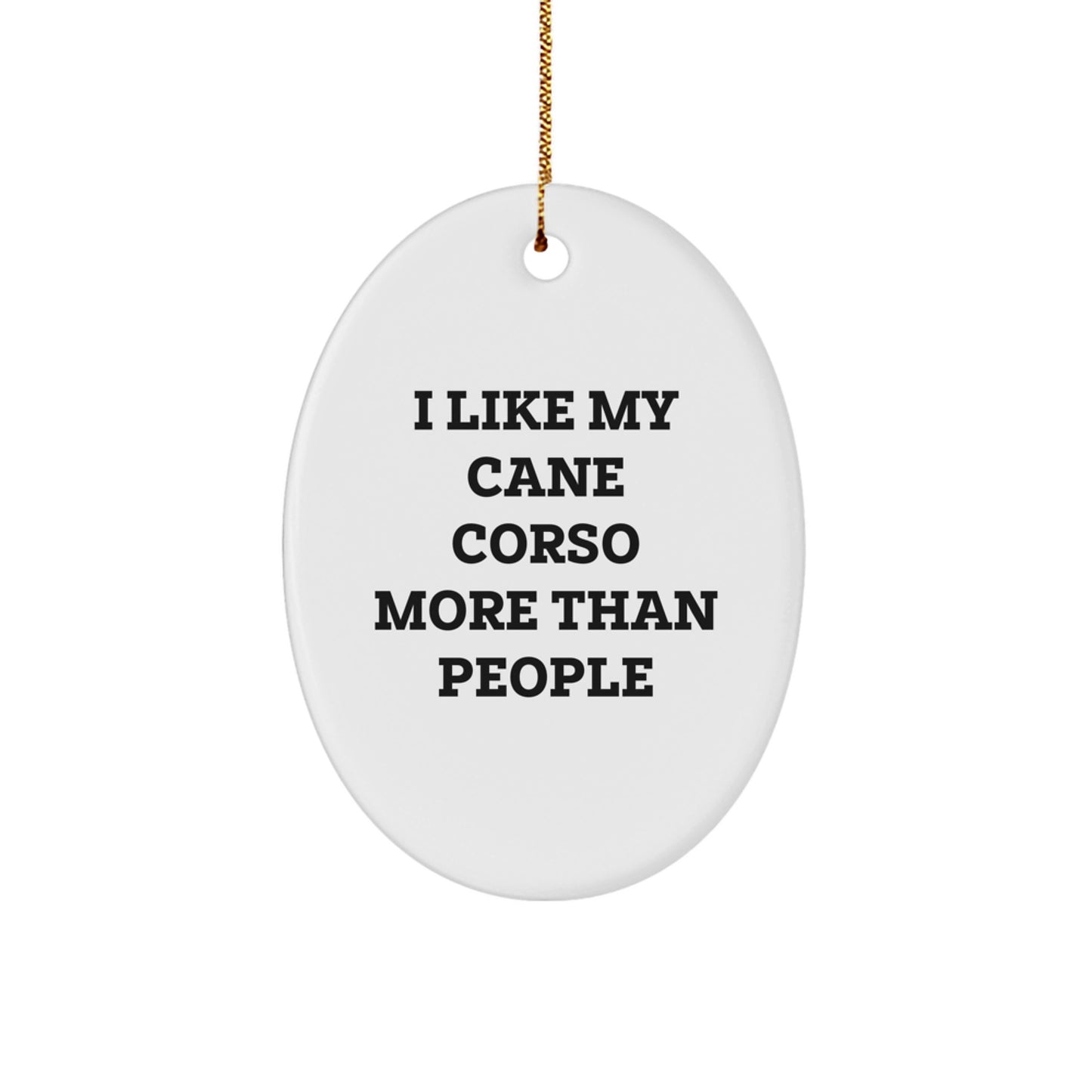 Funny Cane Corso Dog Oval Ornament Gifts for Men from Friends, Unique Christmas Unique Gifts - Image 1
